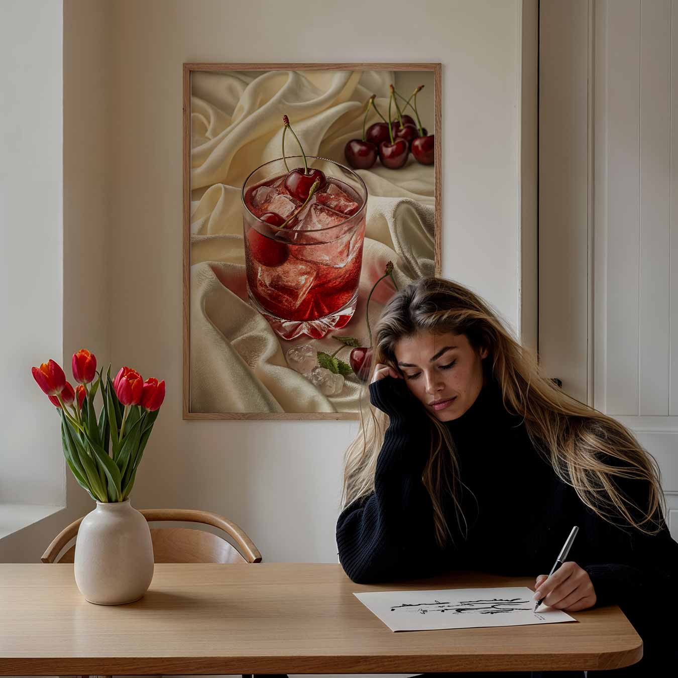 Verfrissende Kersenluxe Poster-WallArtistic