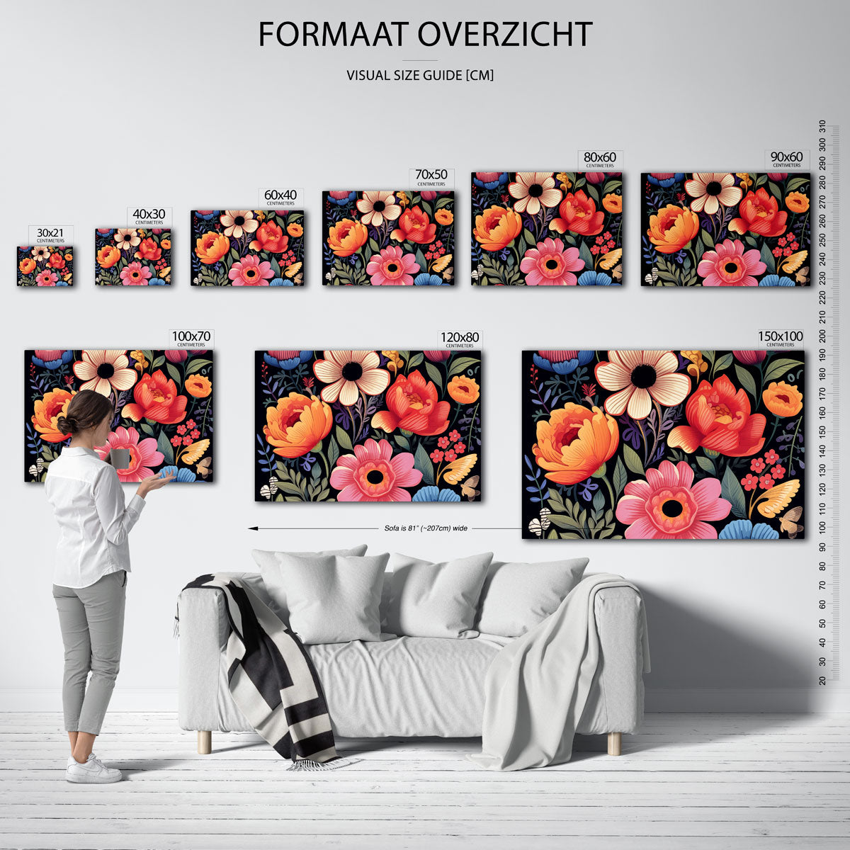 Bloemen en bladeren Poster