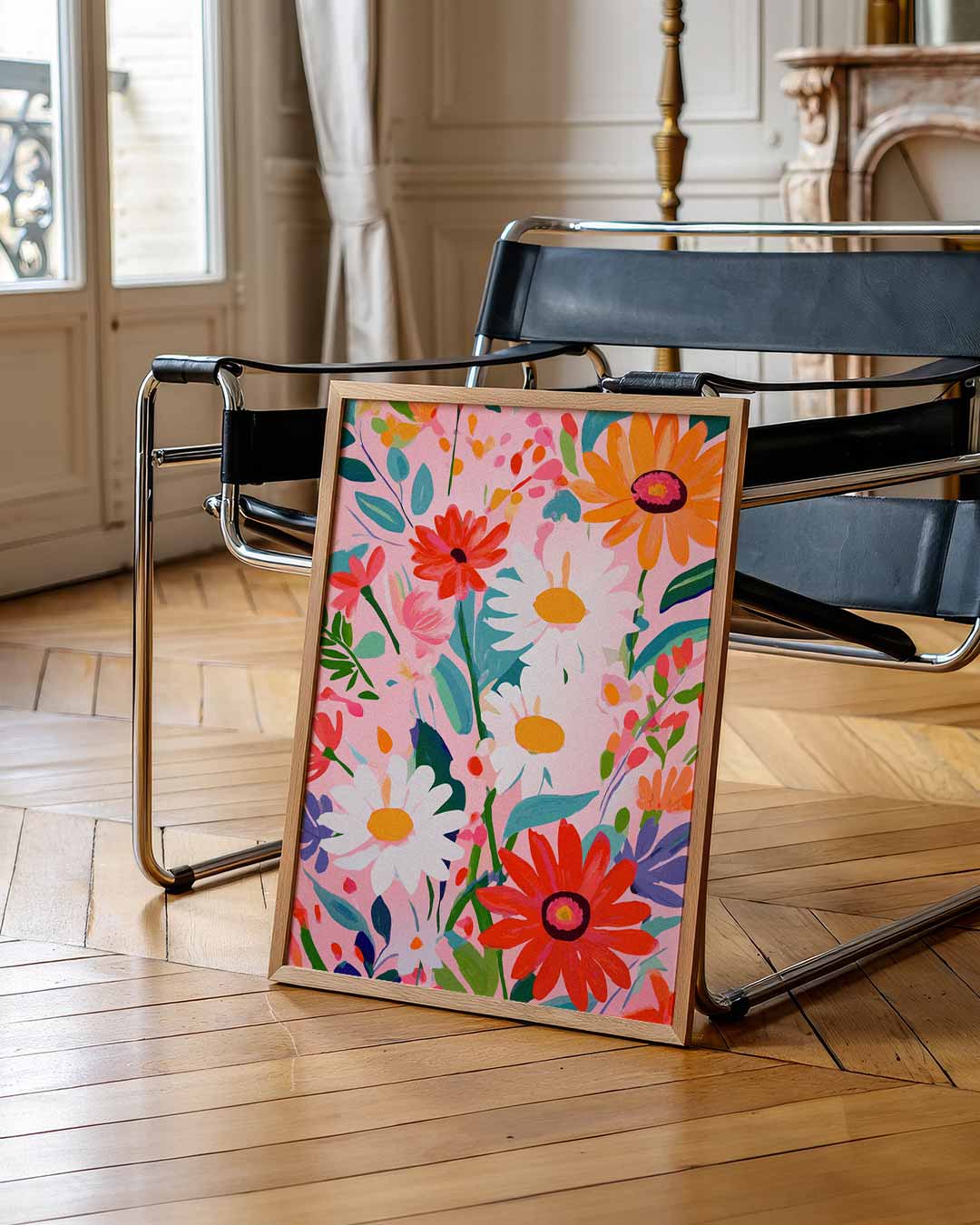 Bloemenpracht op Canvas Poster-WallArtistic