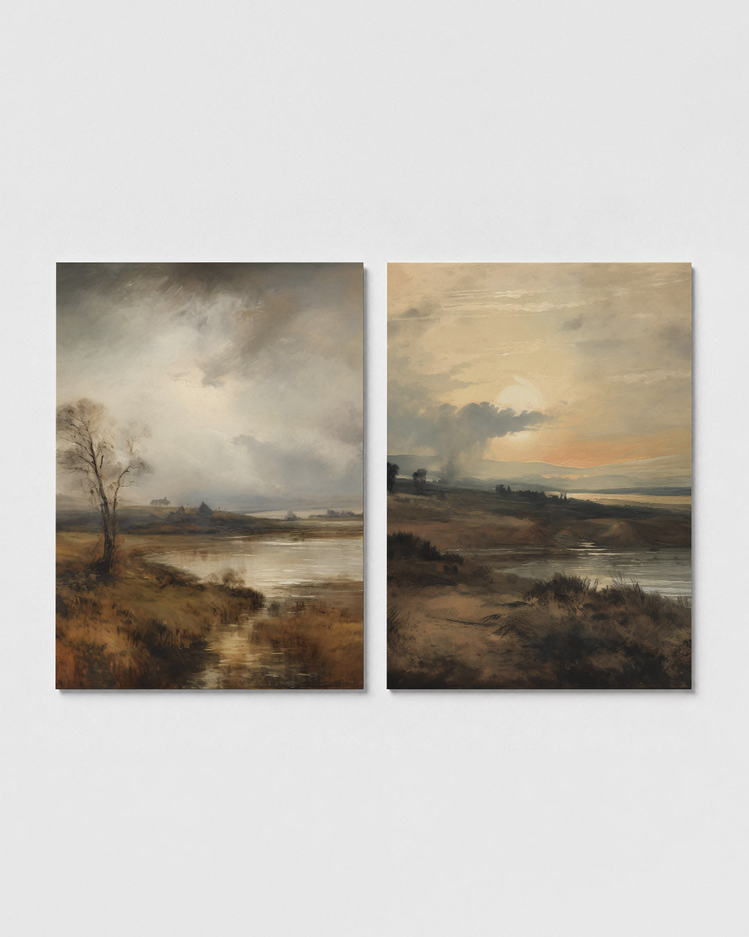 Landschap met reflecties Posterset