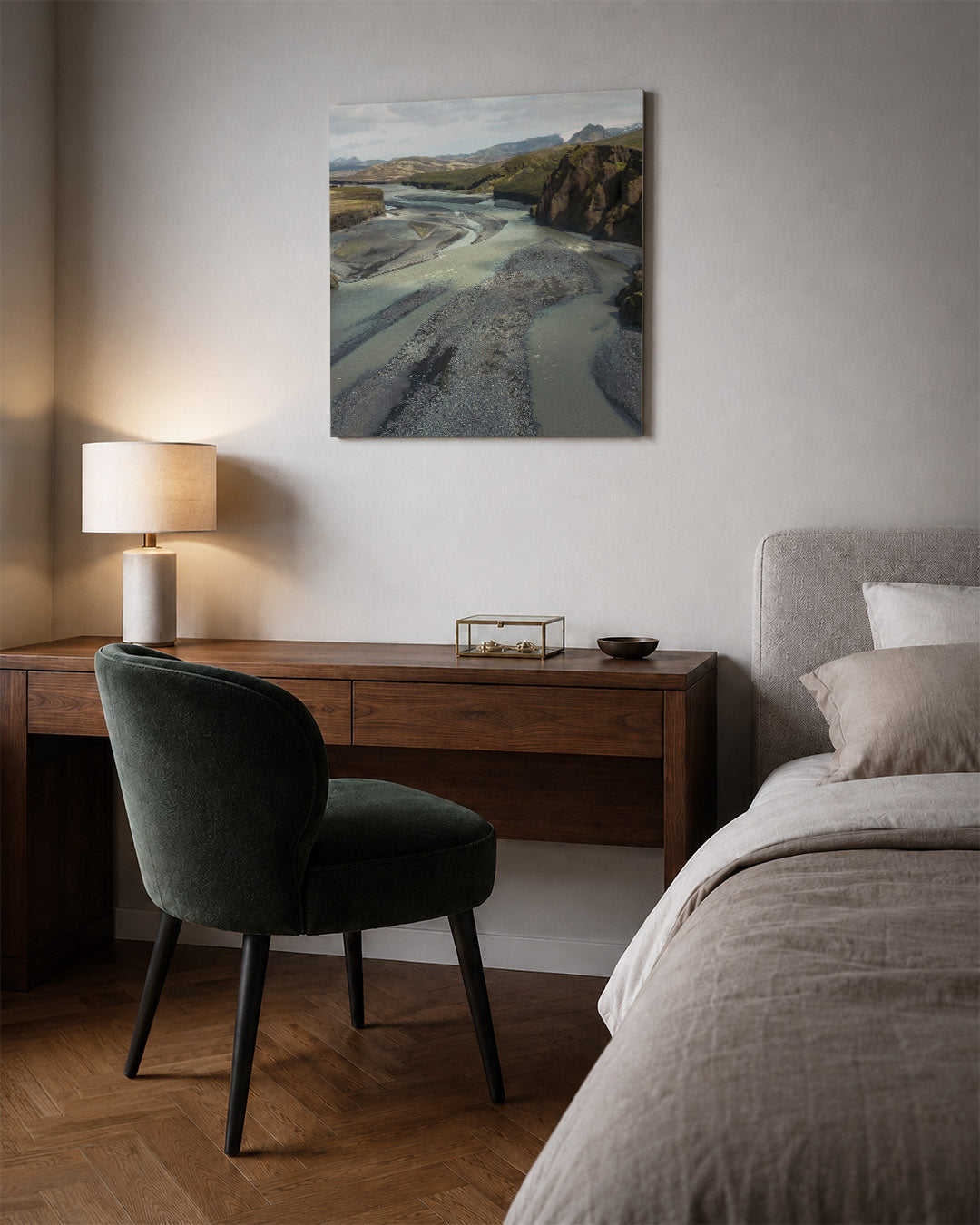 Rivierlandschap Kunstwerk