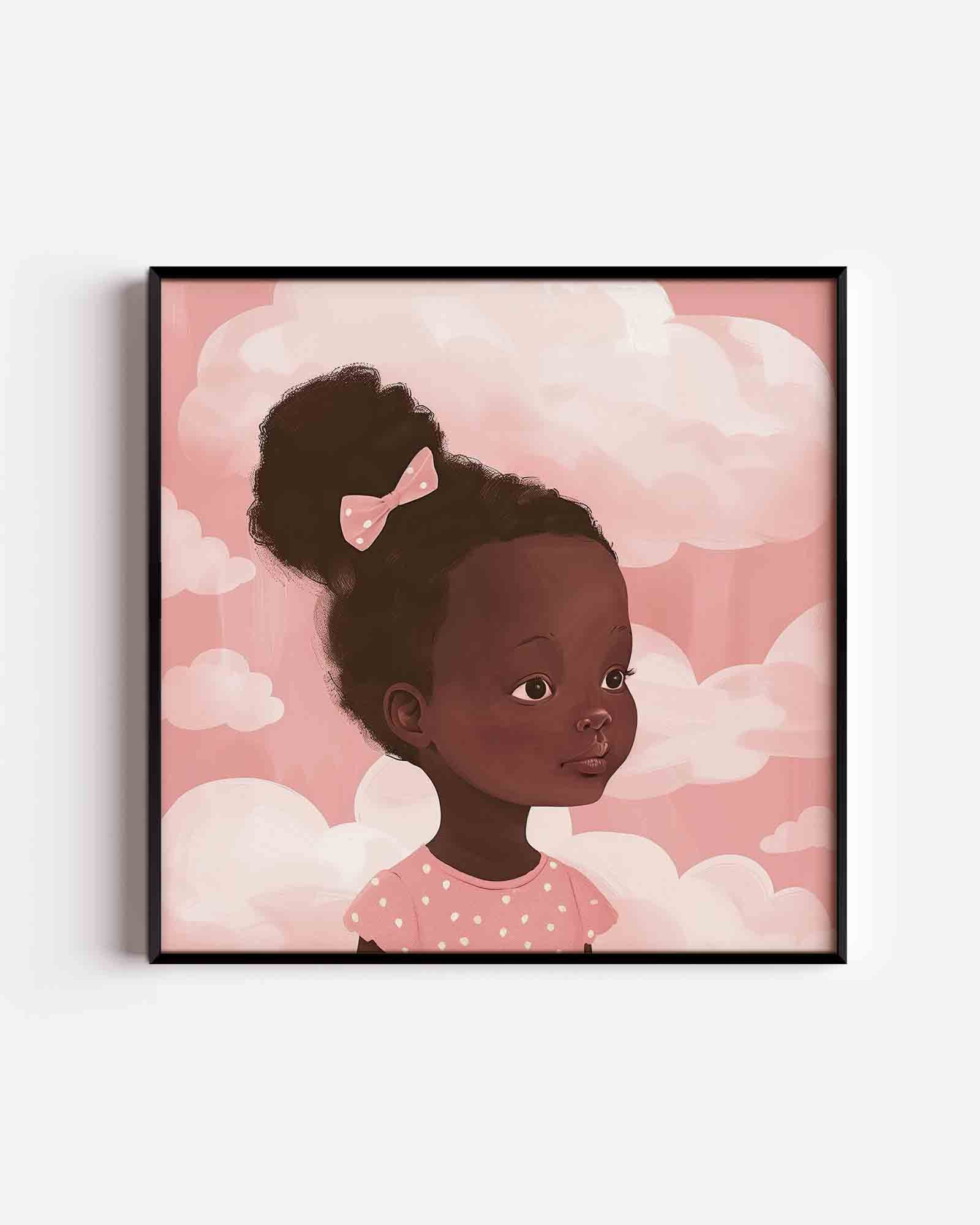 Meisje met wolken Poster
