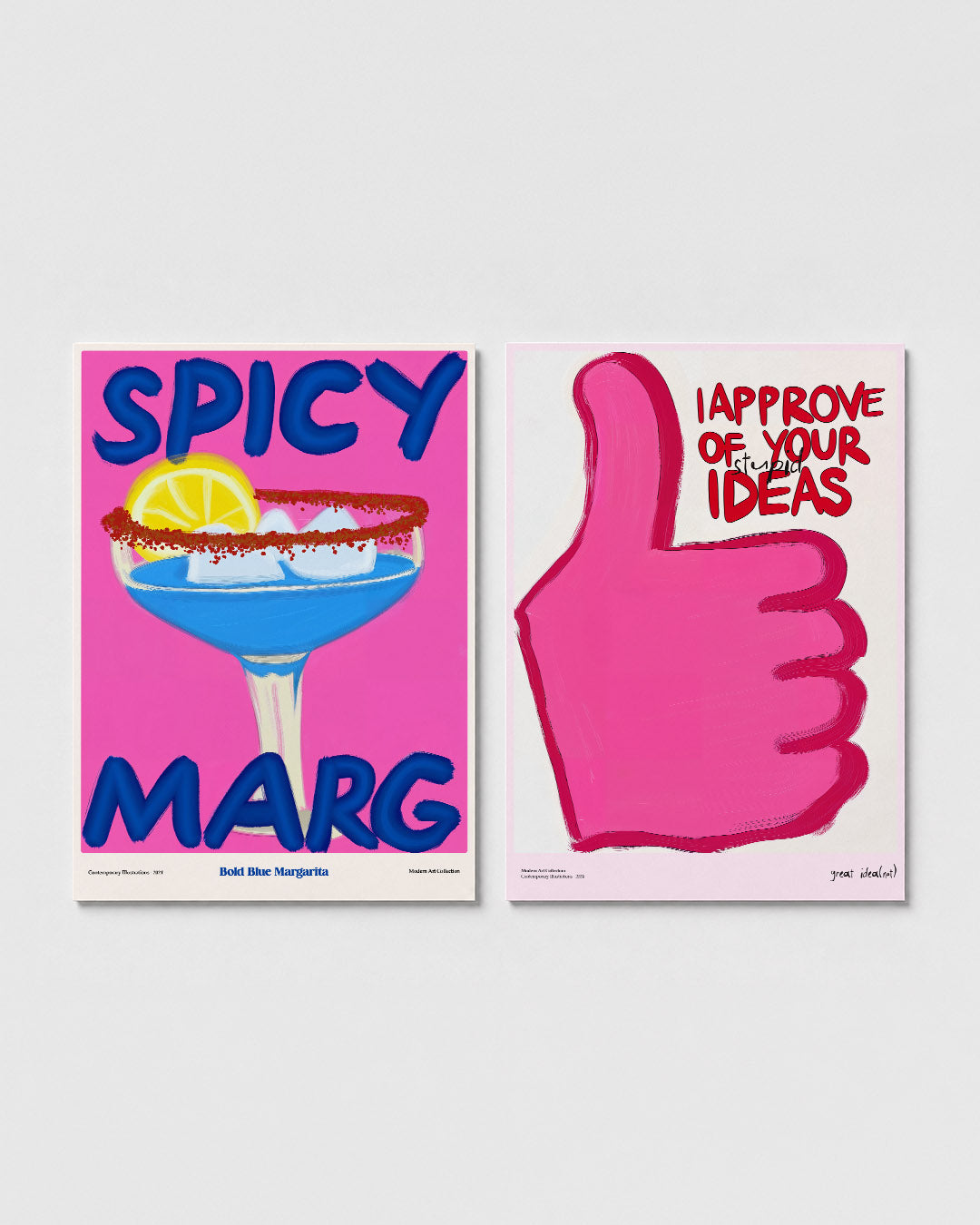 Kleurrijke cocktail Posterset