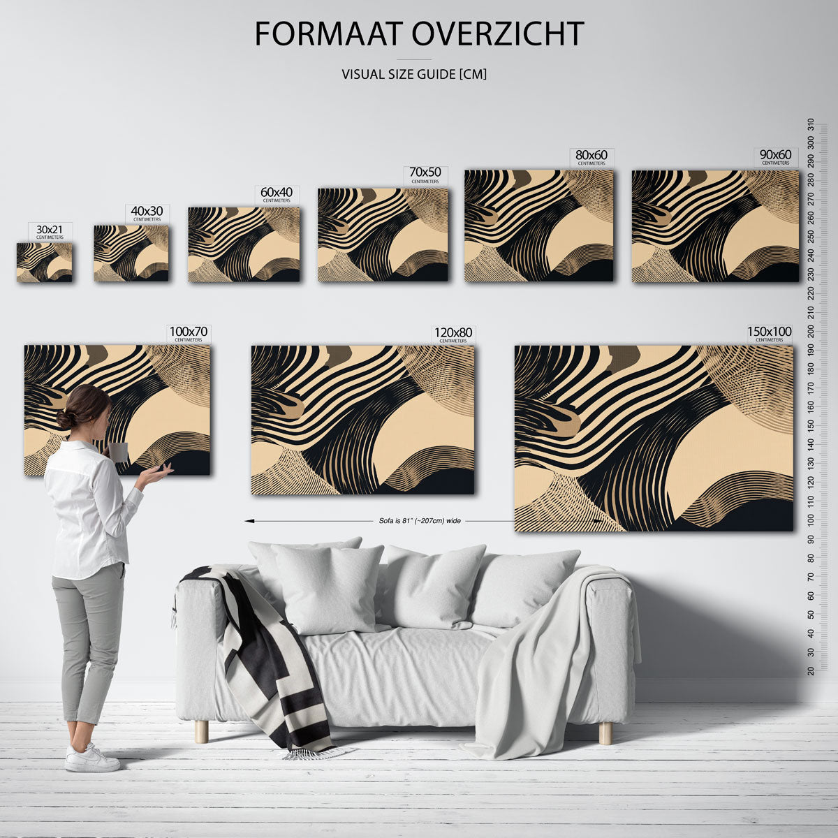 Abstracte lijnen Poster