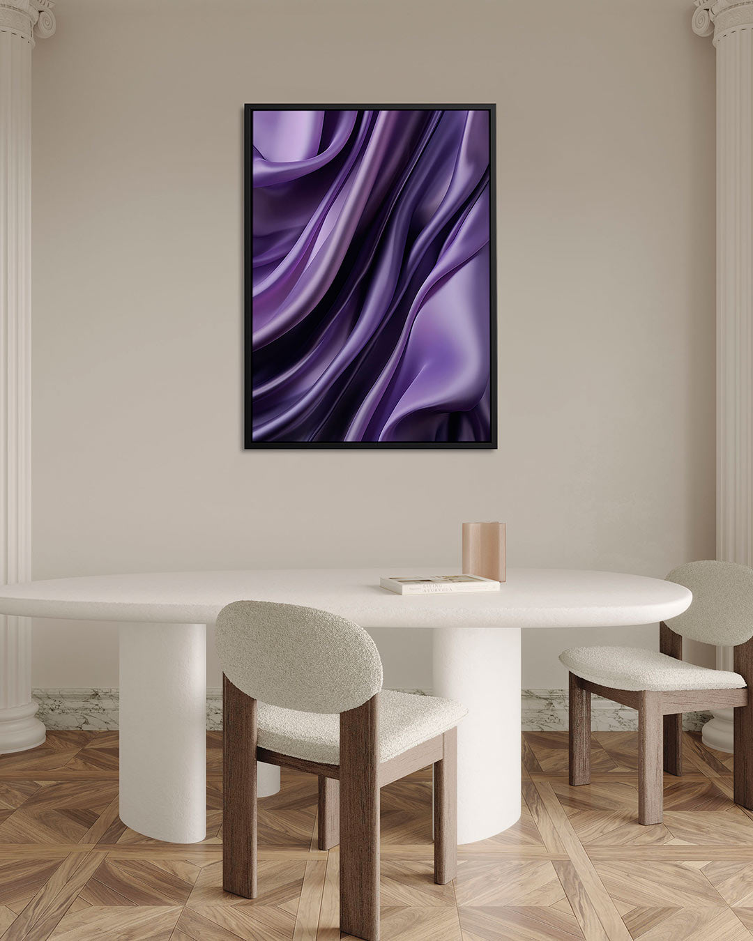 Golvende paarse vormen Kunstwerk
