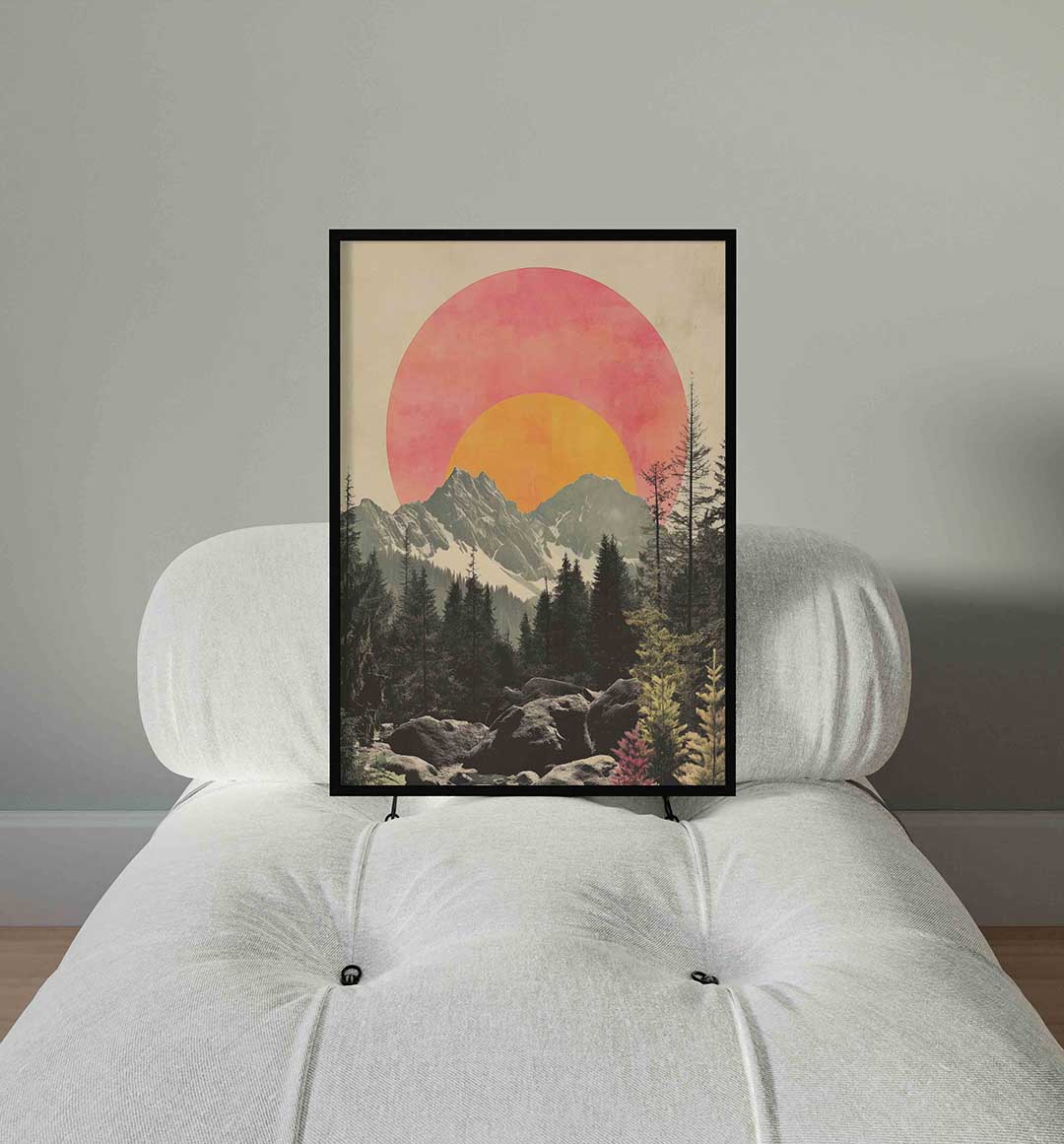 Bergen en zon Poster