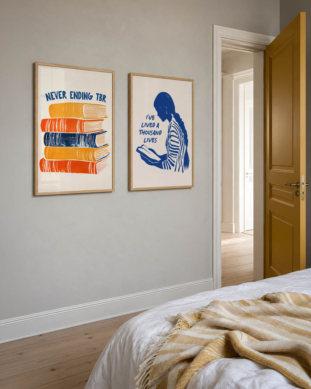 Boekenstapel kleurrijk Posterset