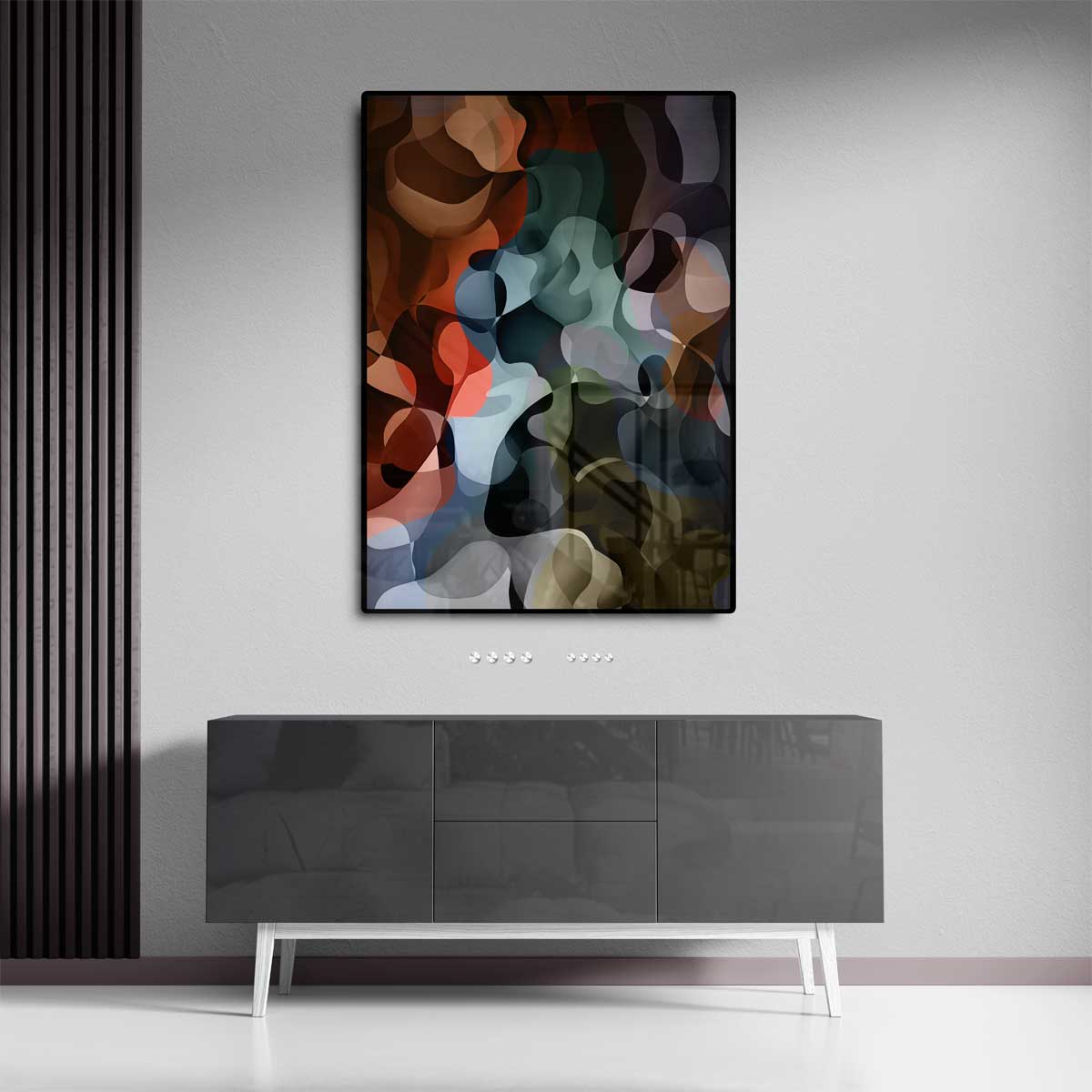 Kleurrijke Abstractie Kunstwerk-canvas-dibond-plexiglas-wanddecoratie-WallArtistic