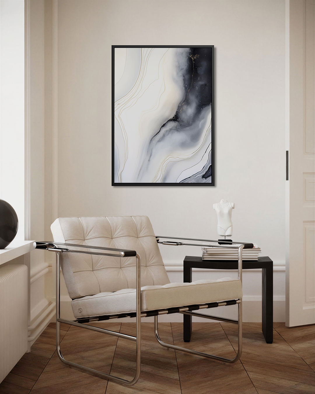 Golvende lijnen compositie Kunstwerk