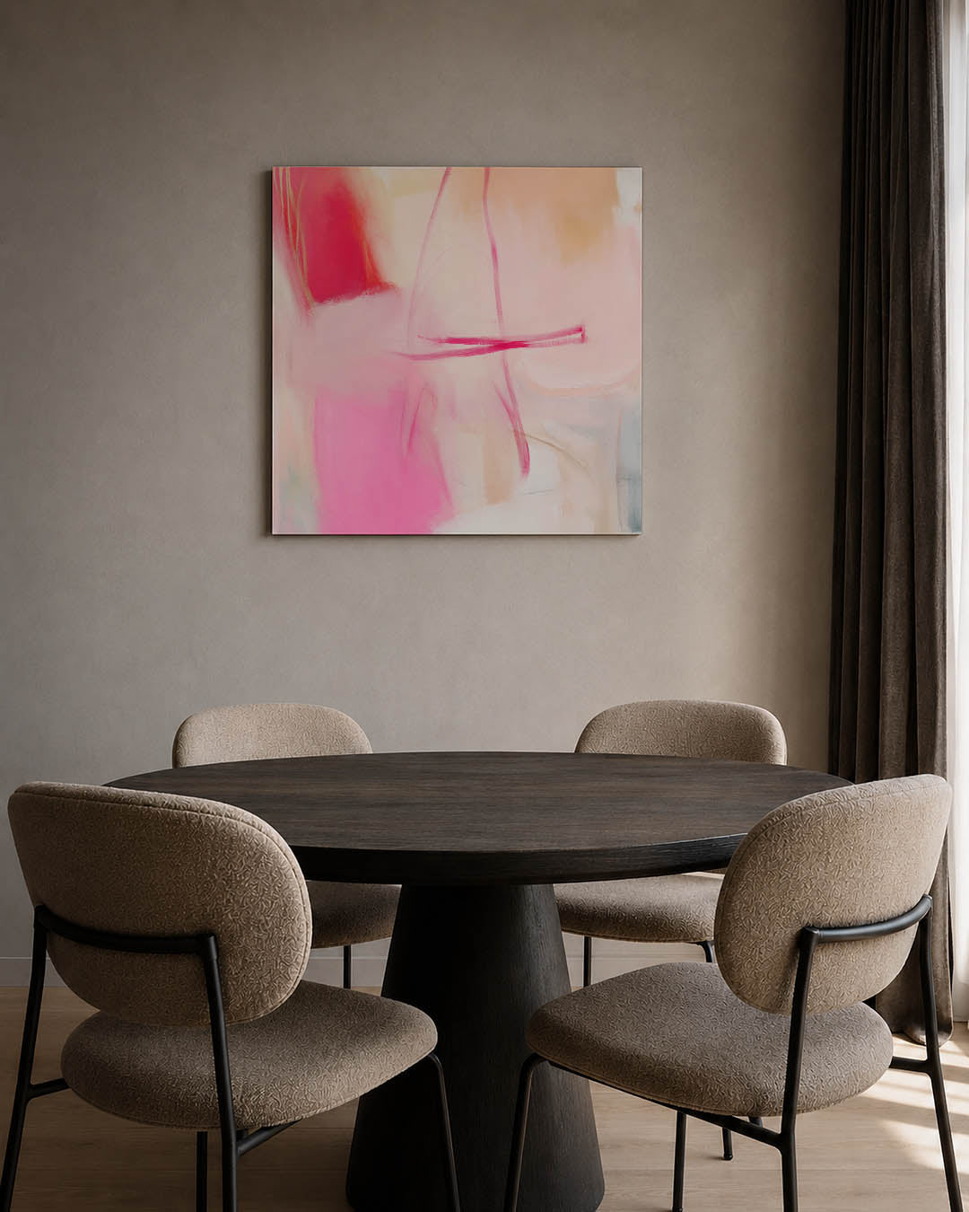 Zachte kleuren compositie Kunstwerk