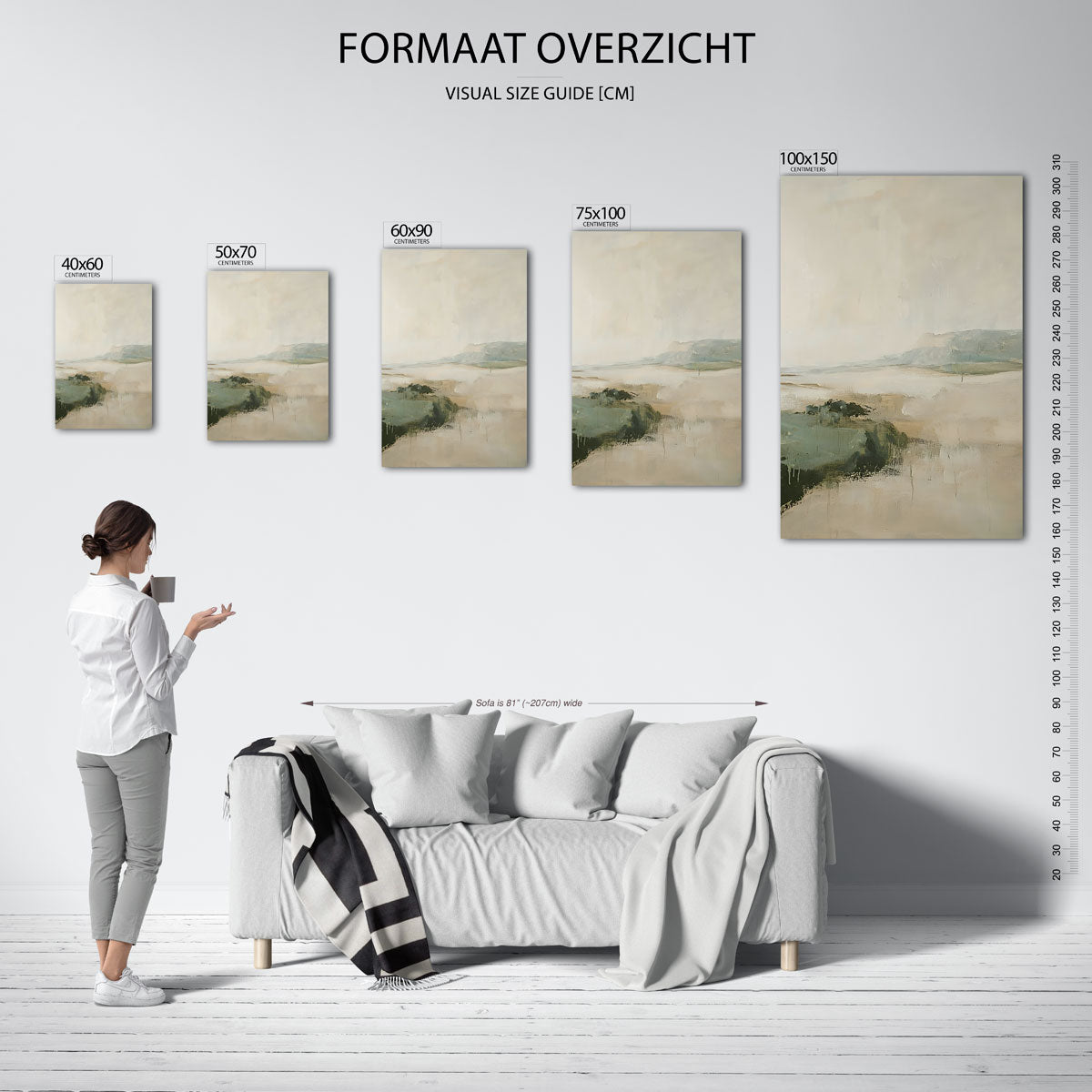 Rustige landschap compositie Kunstwerk