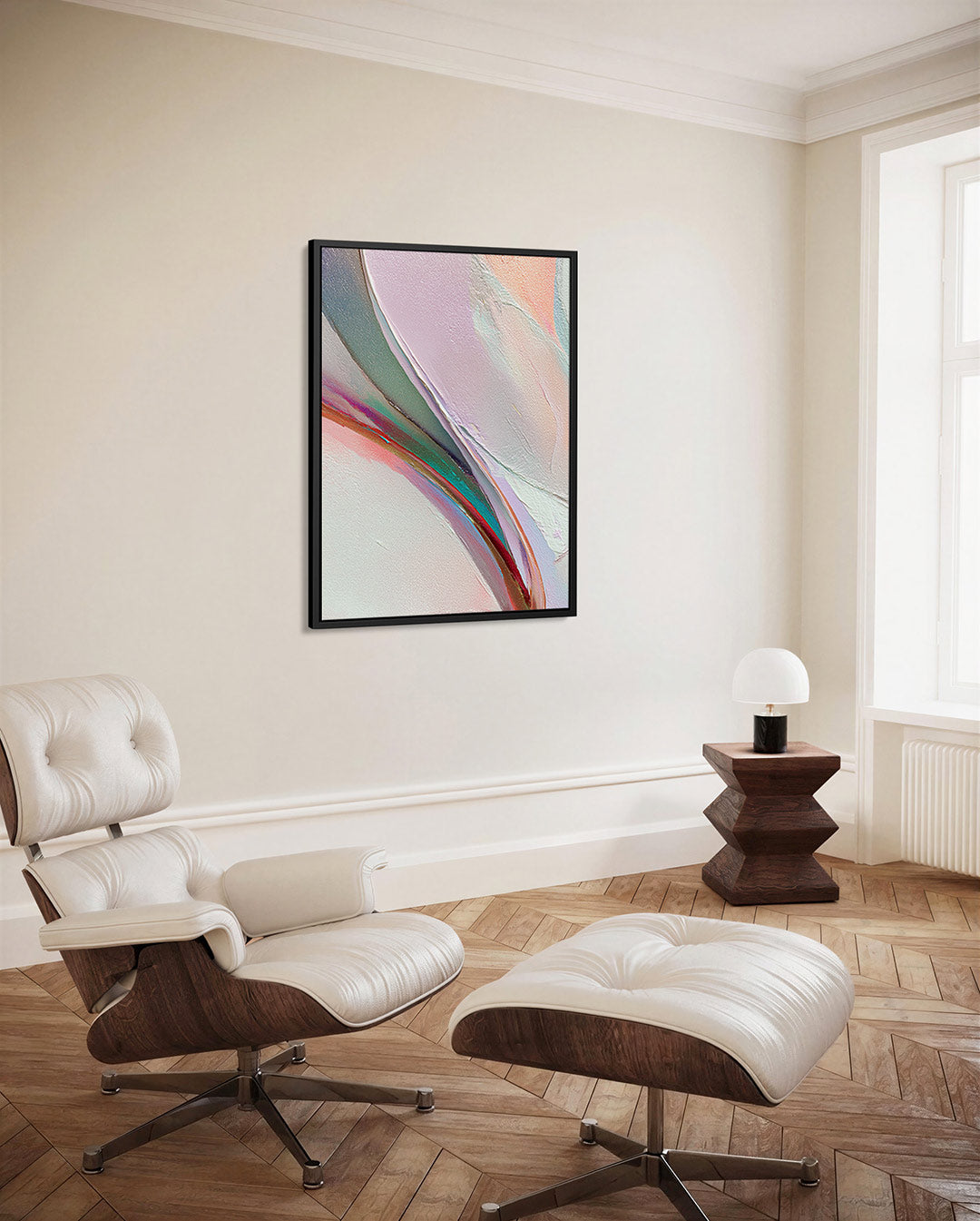 Vloeiende kleurencompositie Kunstwerk