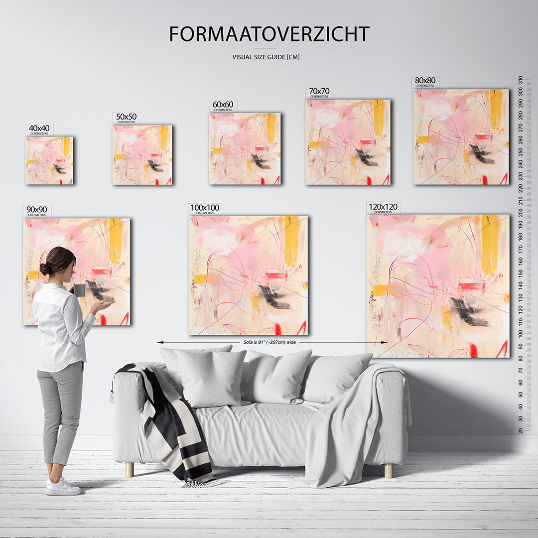 Dynamische kleurenexplosie Kunstwerk