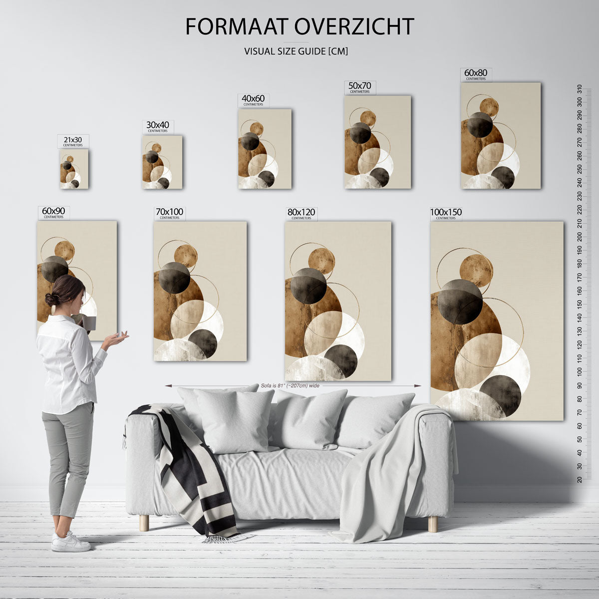 Abstracte cirkels Poster