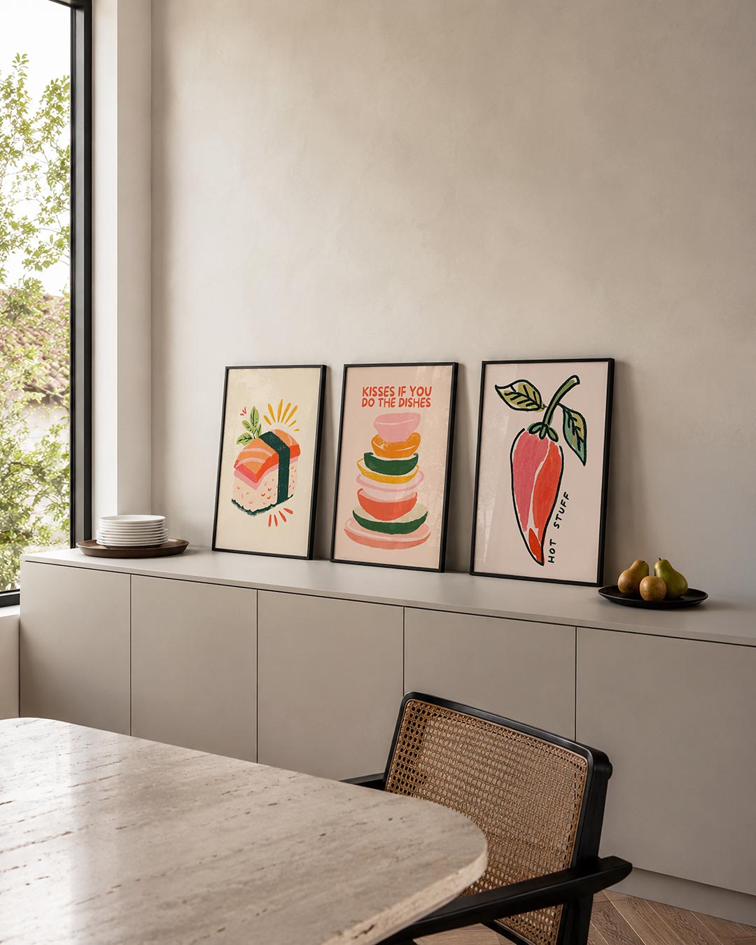 Sushi illustratie Posterset