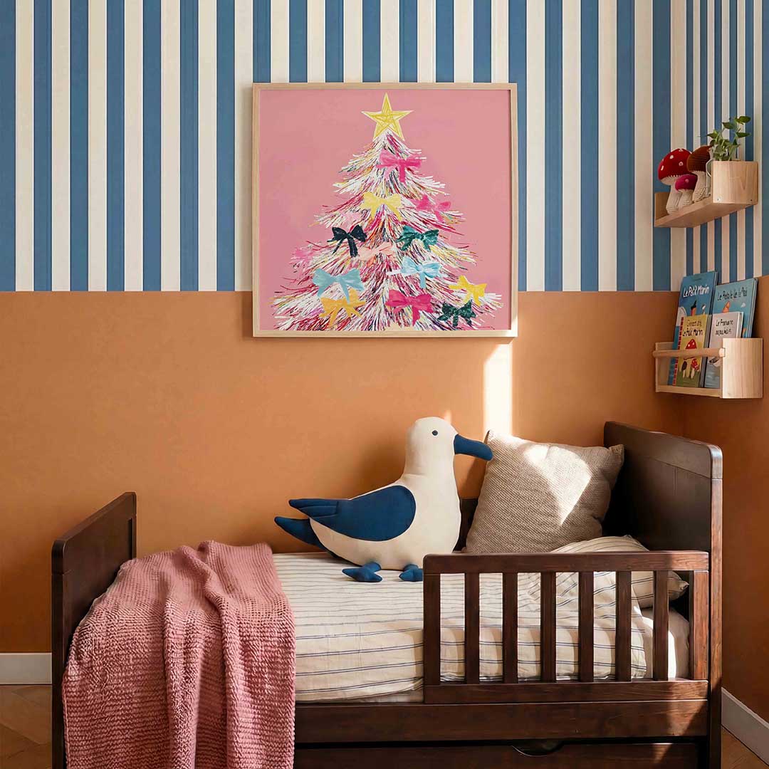 Kerstboom met strikken Poster