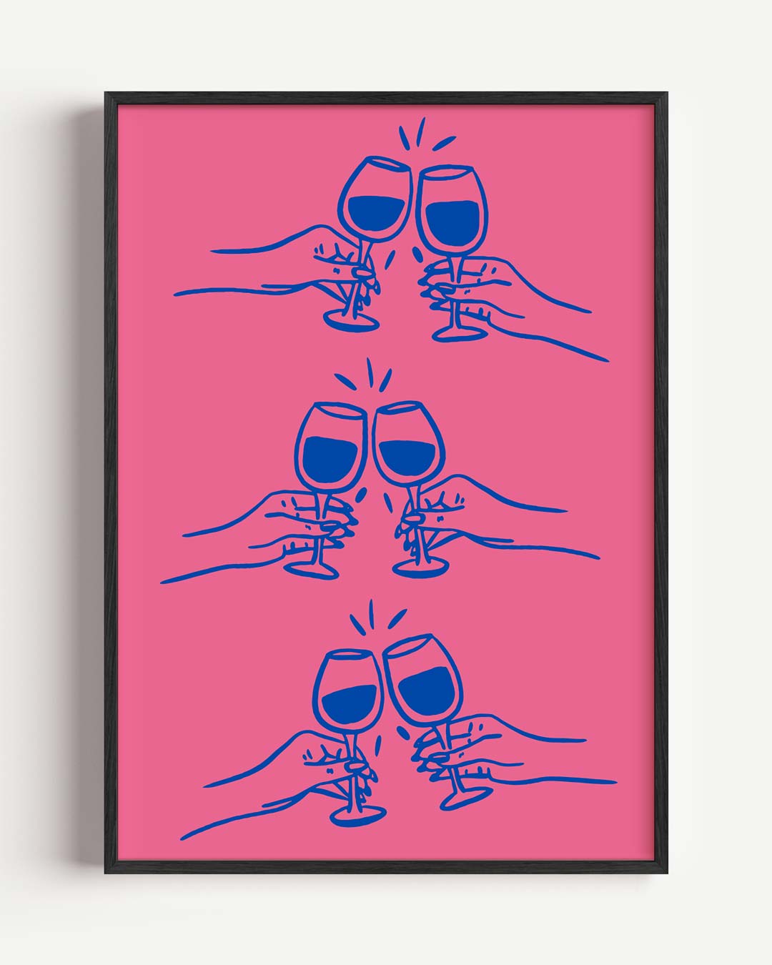 Proostende Wijnglazen Poster-WallArtistic