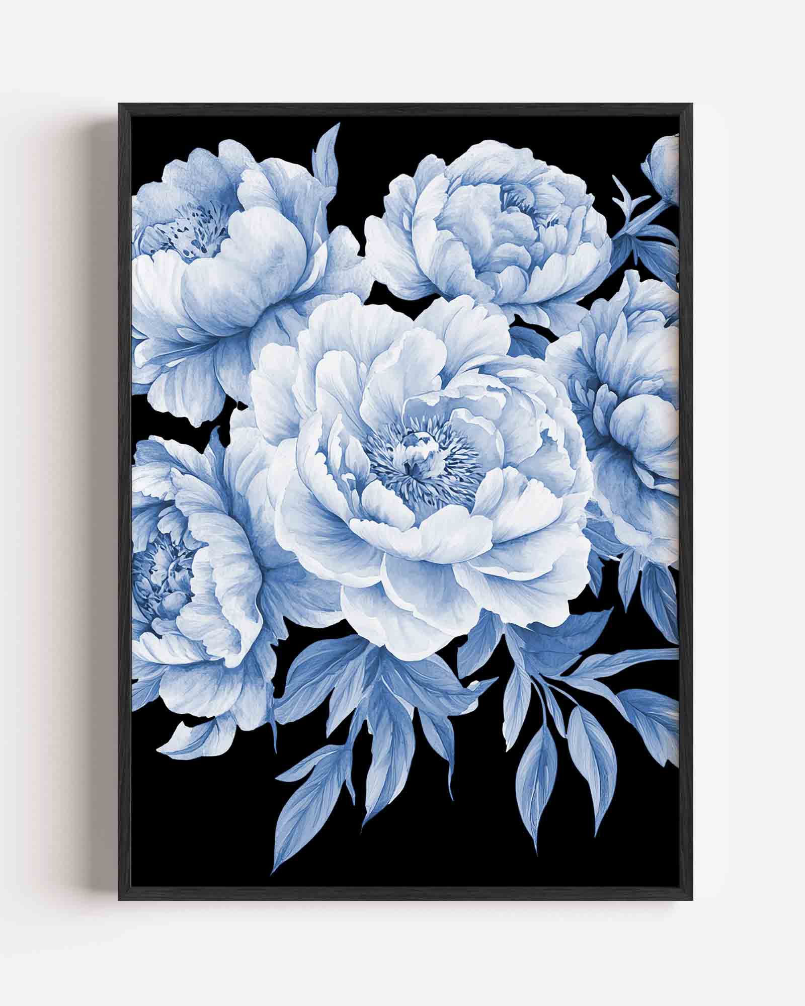 Blauwe bloemen Poster