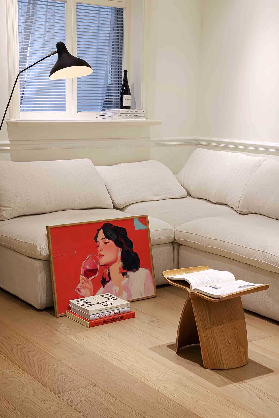Vrouw met wijnglas Poster
