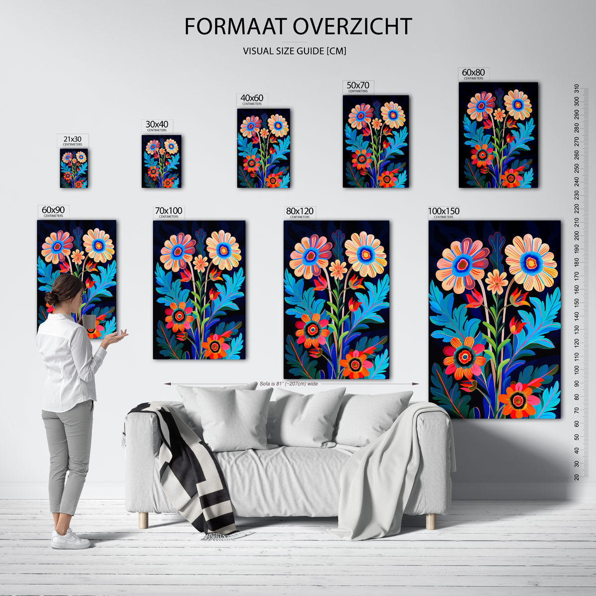 Bloemen en bladeren Poster