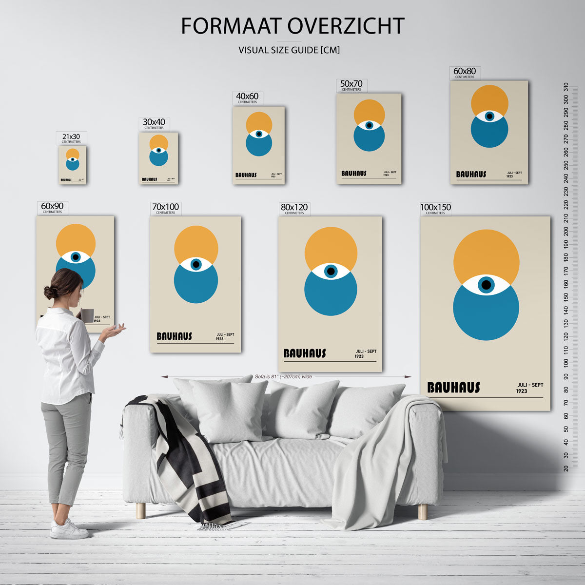 Cirkelvormen en lijnen Poster