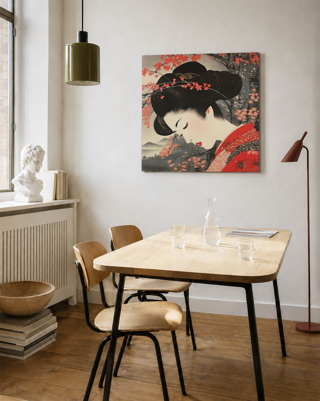 Elegante vrouwelijke portret Kunstwerk