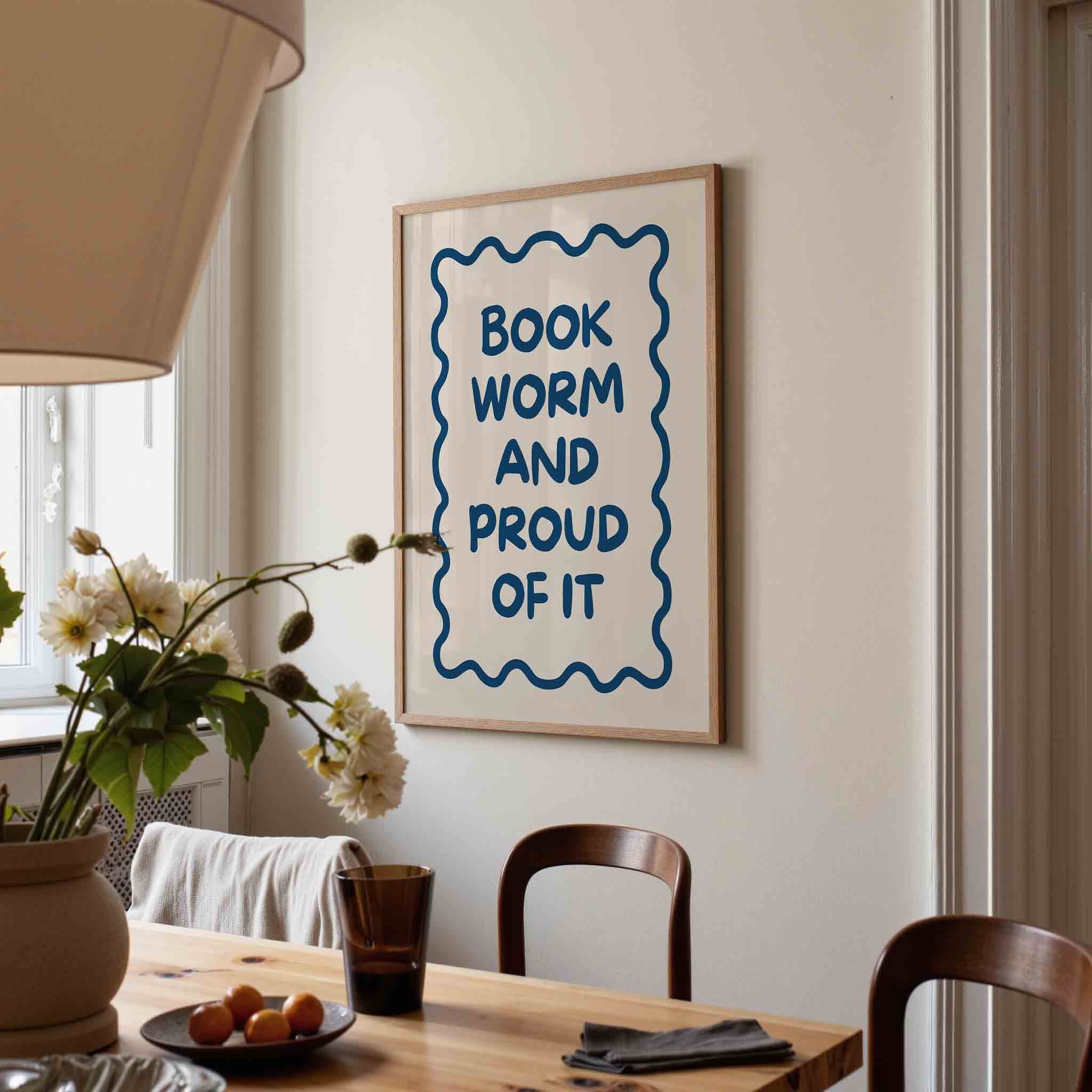 Boekwurm trots Poster