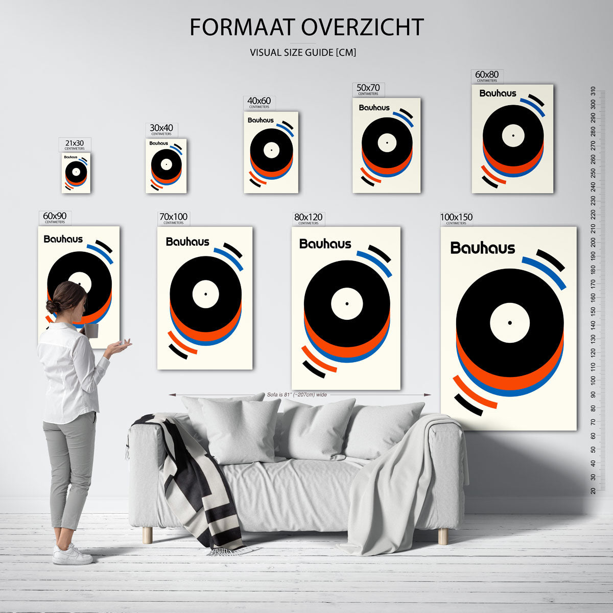 Cirkel en lijnen Poster