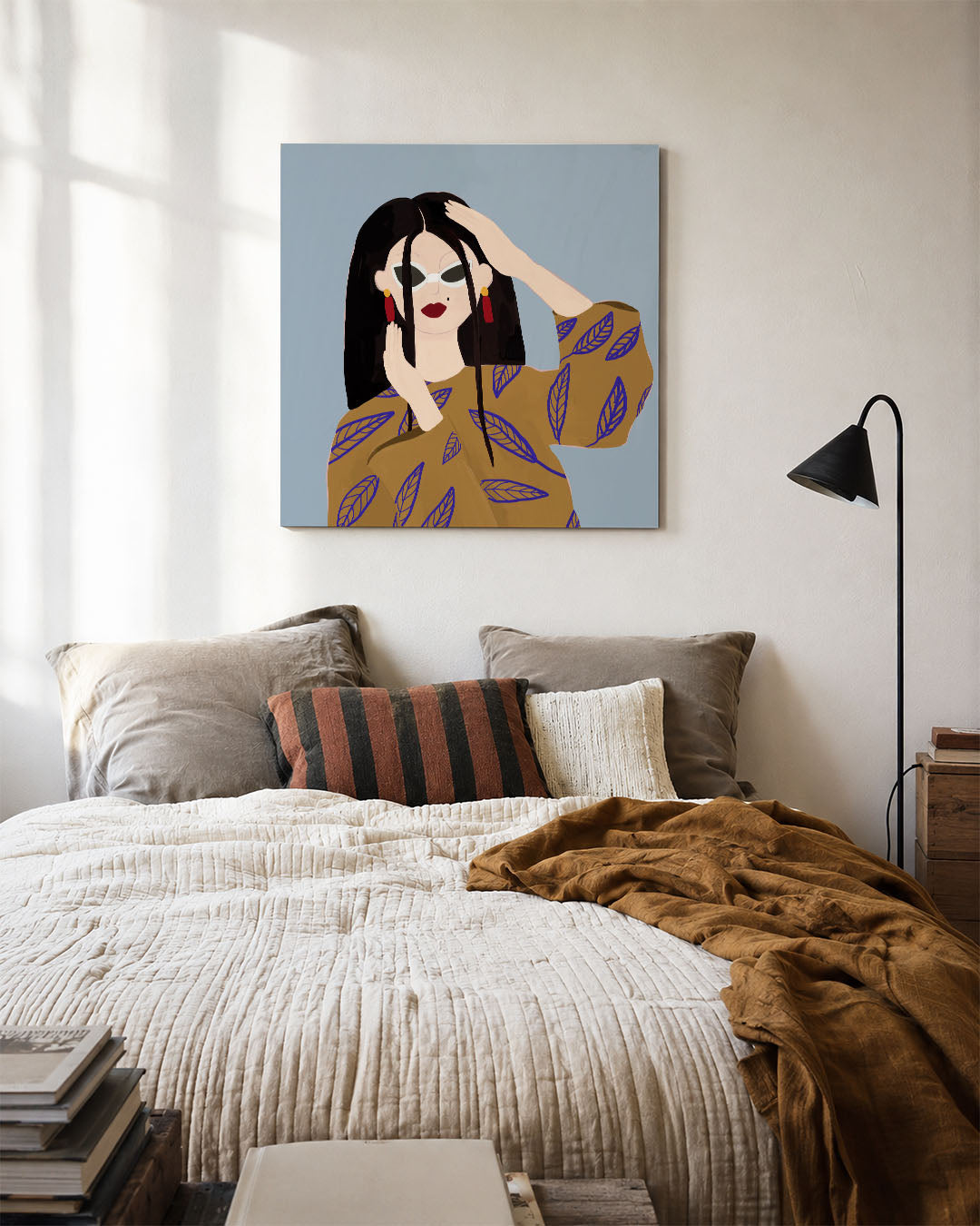 Vrouwelijk portret illustratie Kunstwerk