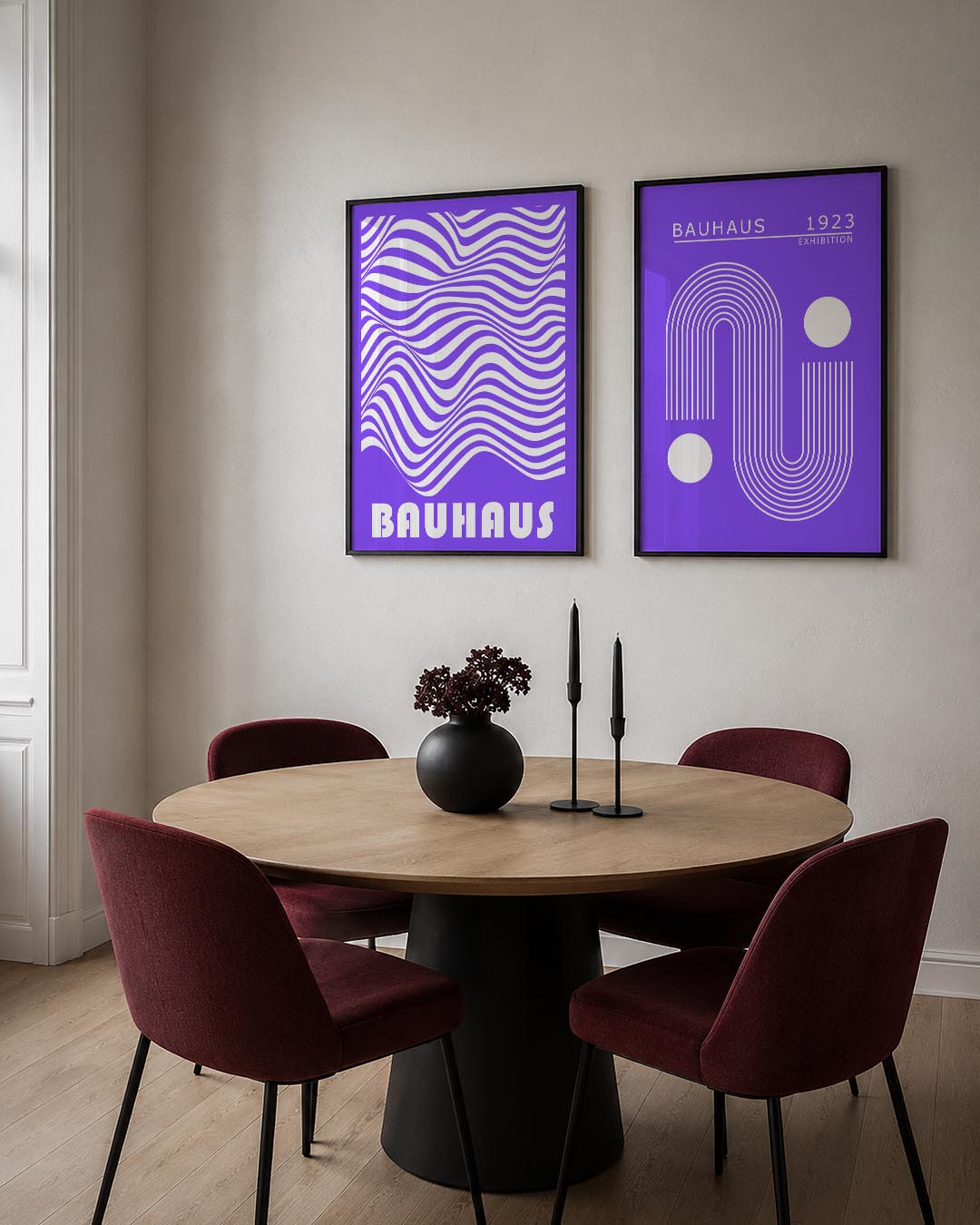 Golvend lijnenspel Posterset