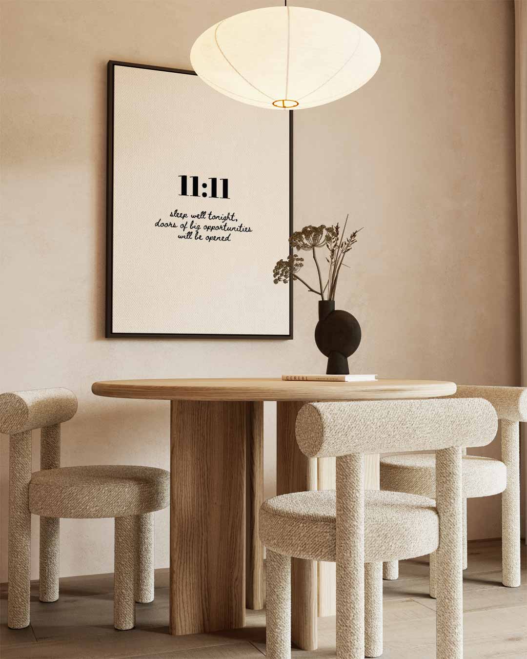 Inspirerende 11:11 Tekstposter Kunstwerk-canvas-dibond-plexiglas-wanddecoratie-WallArtistic