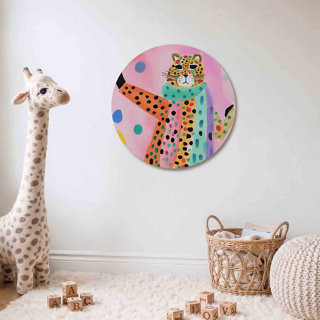 Gekleurde luipaard Muurcirkel