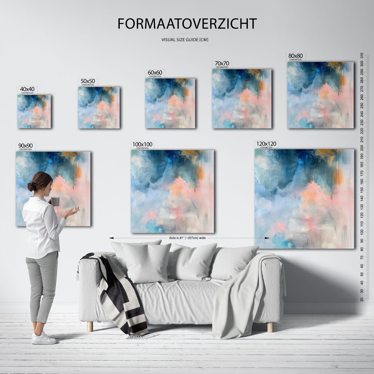 Abstracte kleurenexplosie Poster
