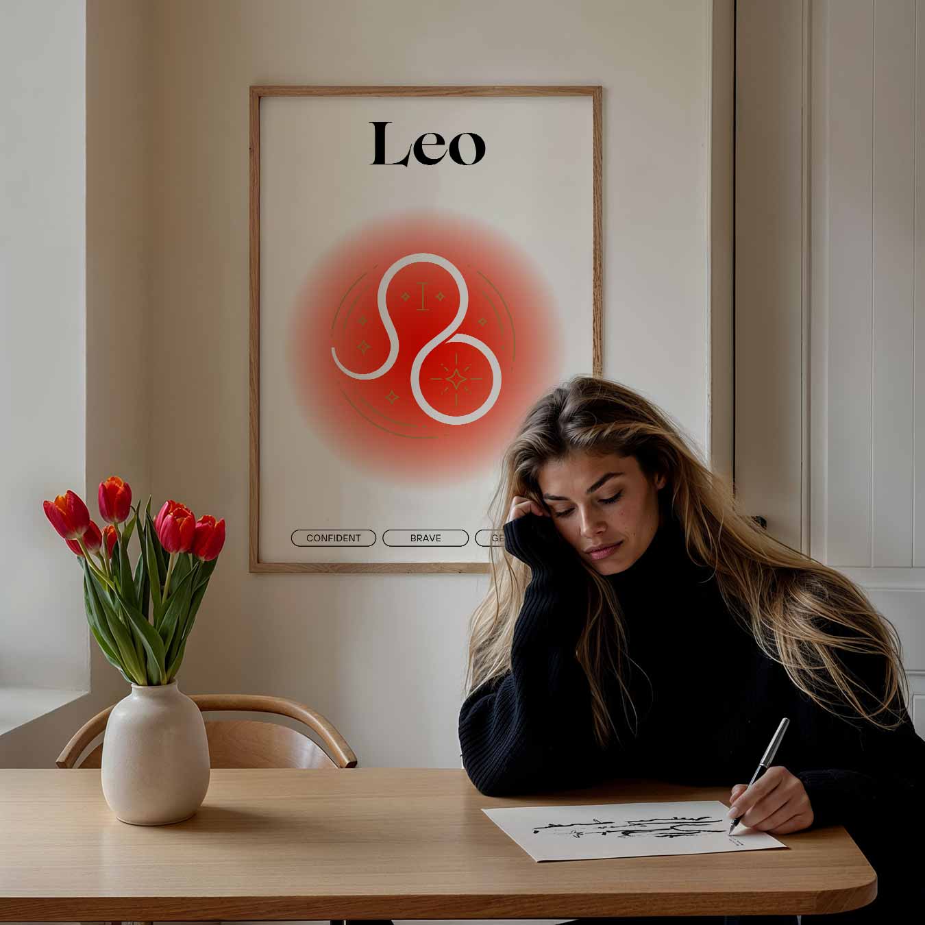 Stijlvolle Leo Astro Poster-WallArtistic