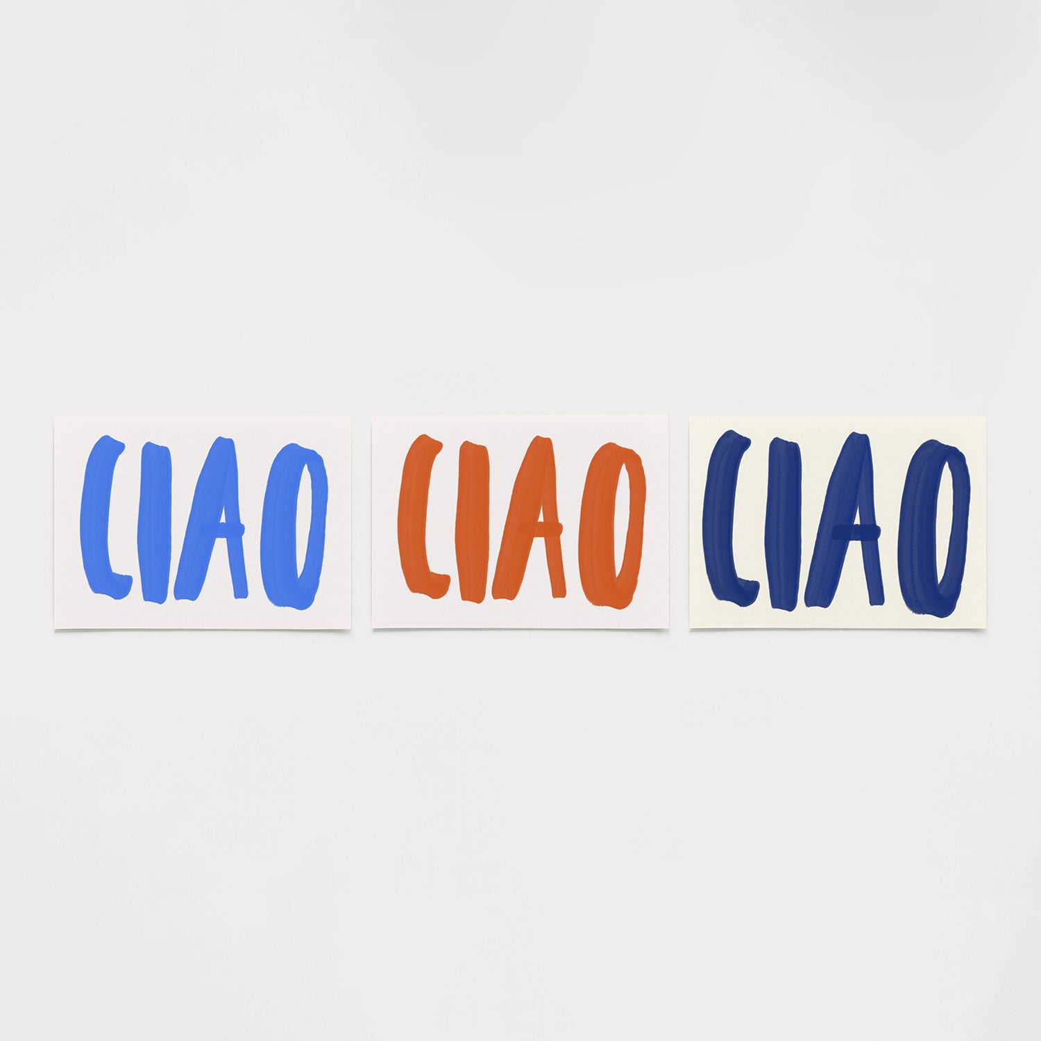 Blauwe letters Posterset