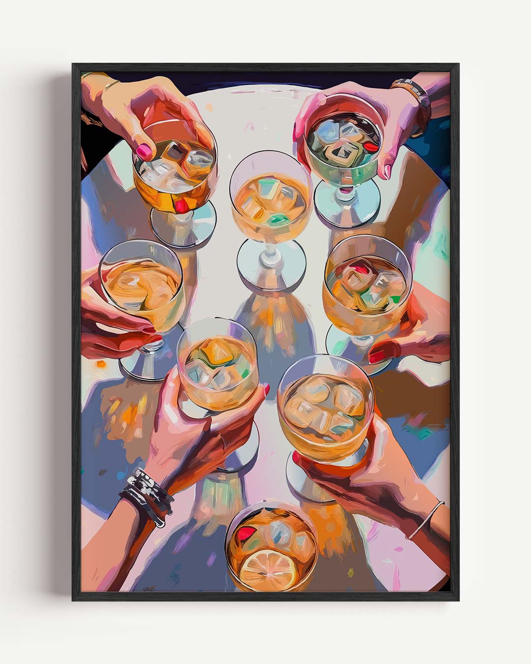 Gezellige Cheers Avond Poster-WallArtistic