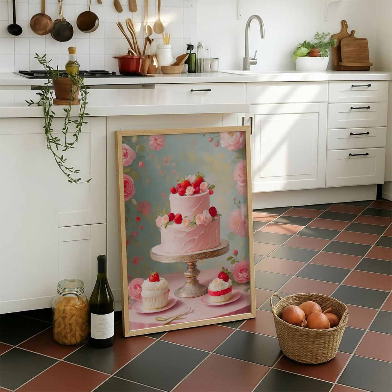 Romantische Bloemen & Taarten Poster-WallArtistic