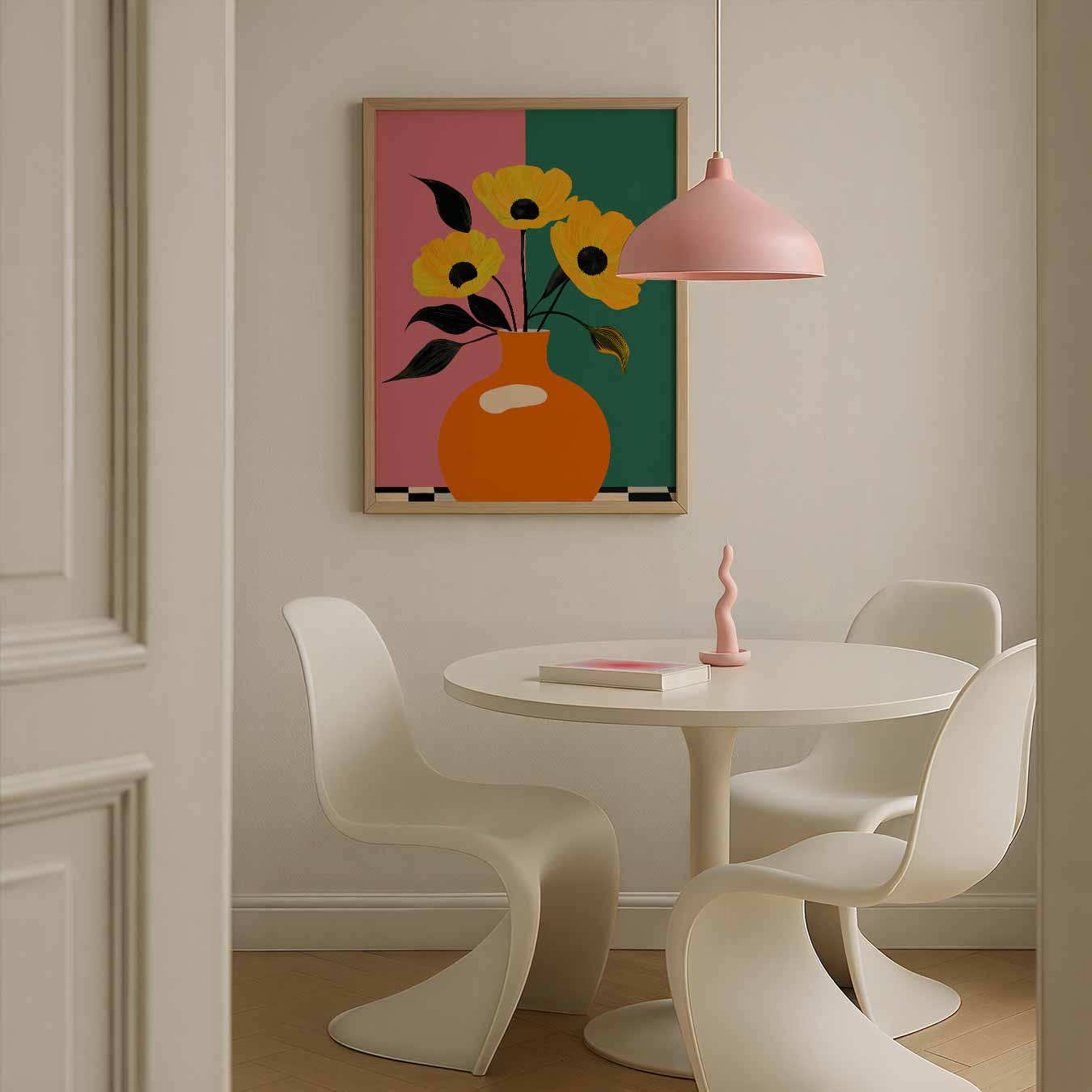 Stijlvolle Bloemenvaas Poster-WallArtistic