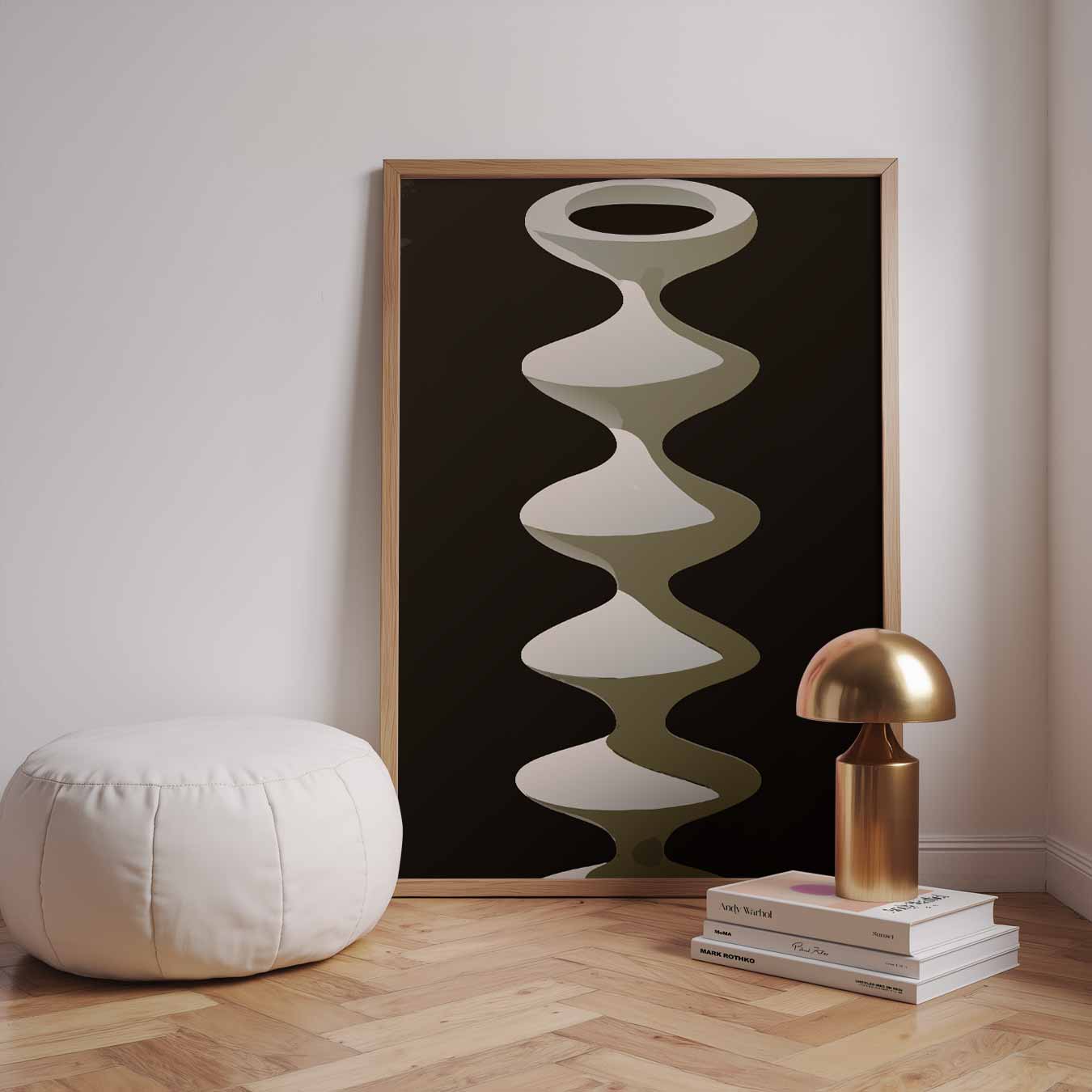Moderne Abstracte Vaas Poster-WallArtistic