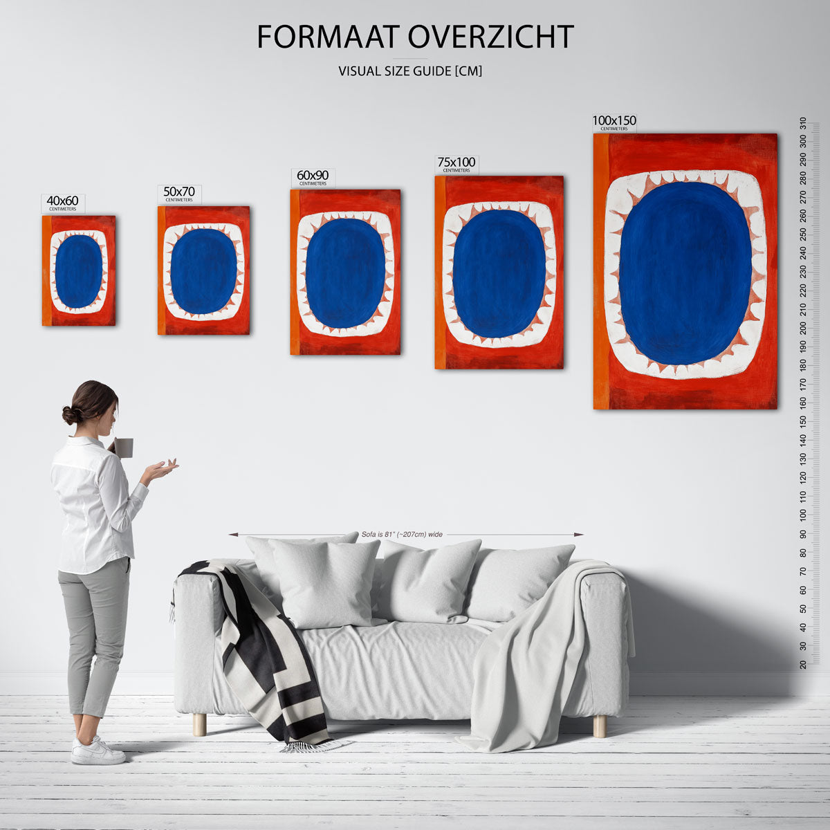Kleurrijke vormen Kunstwerk