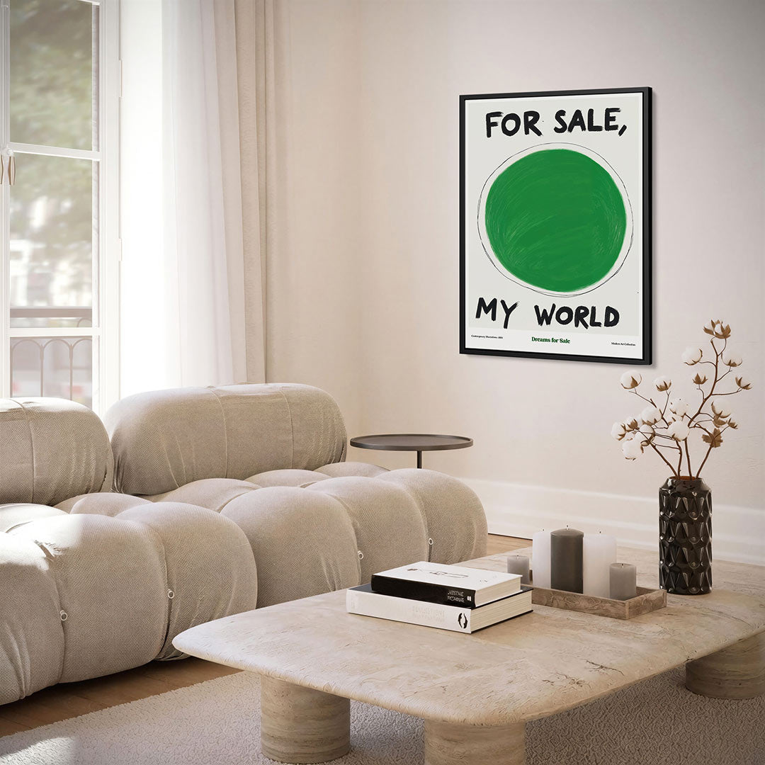 Groene cirkel tekst Kunstwerk