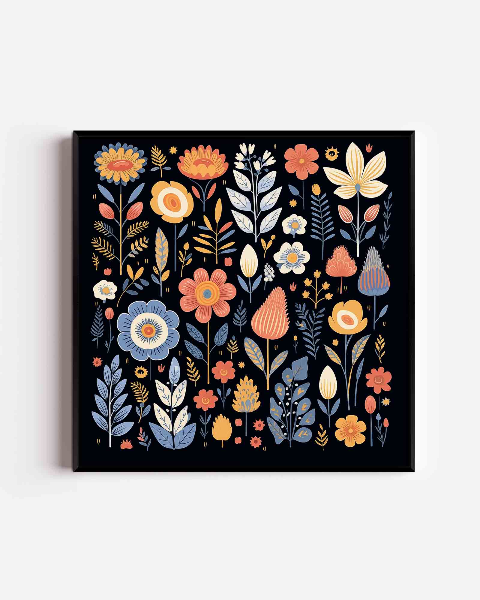 Bloemen en bladeren Poster