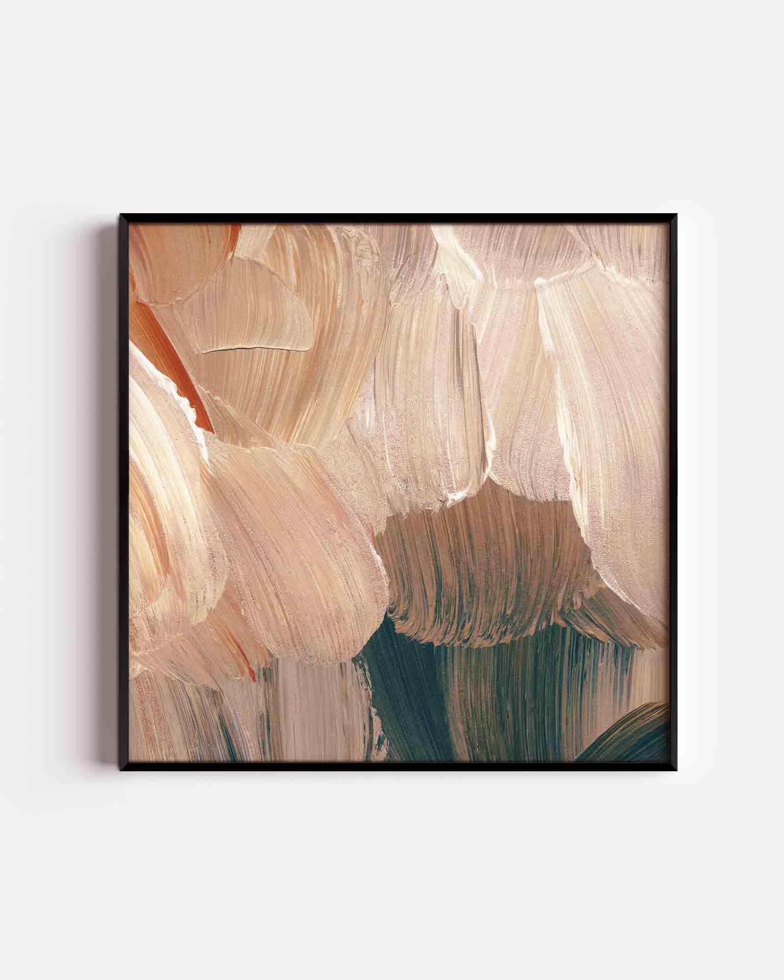 Abstracte penseelstreken Poster