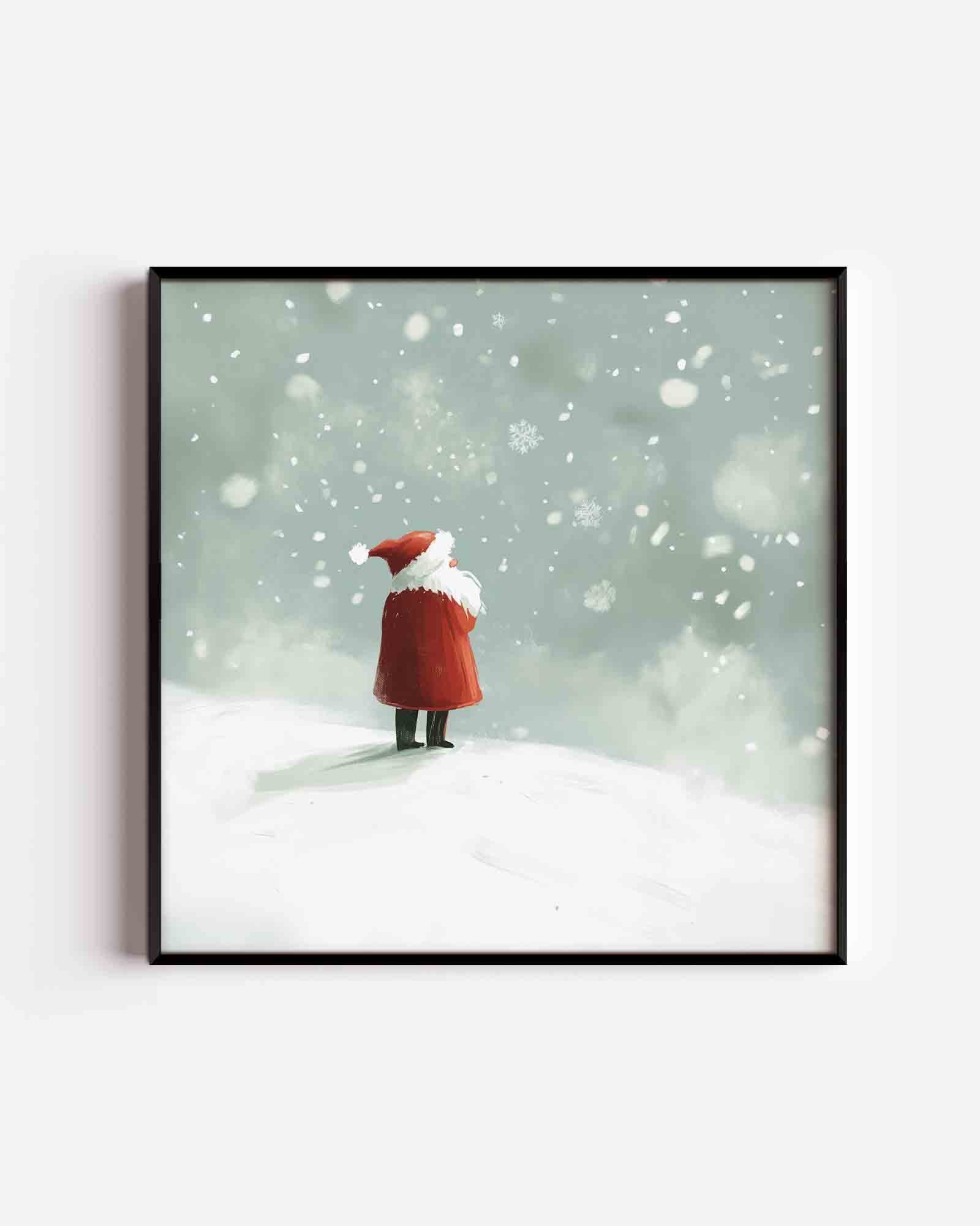 Sneeuwlandschap met figuur Poster
