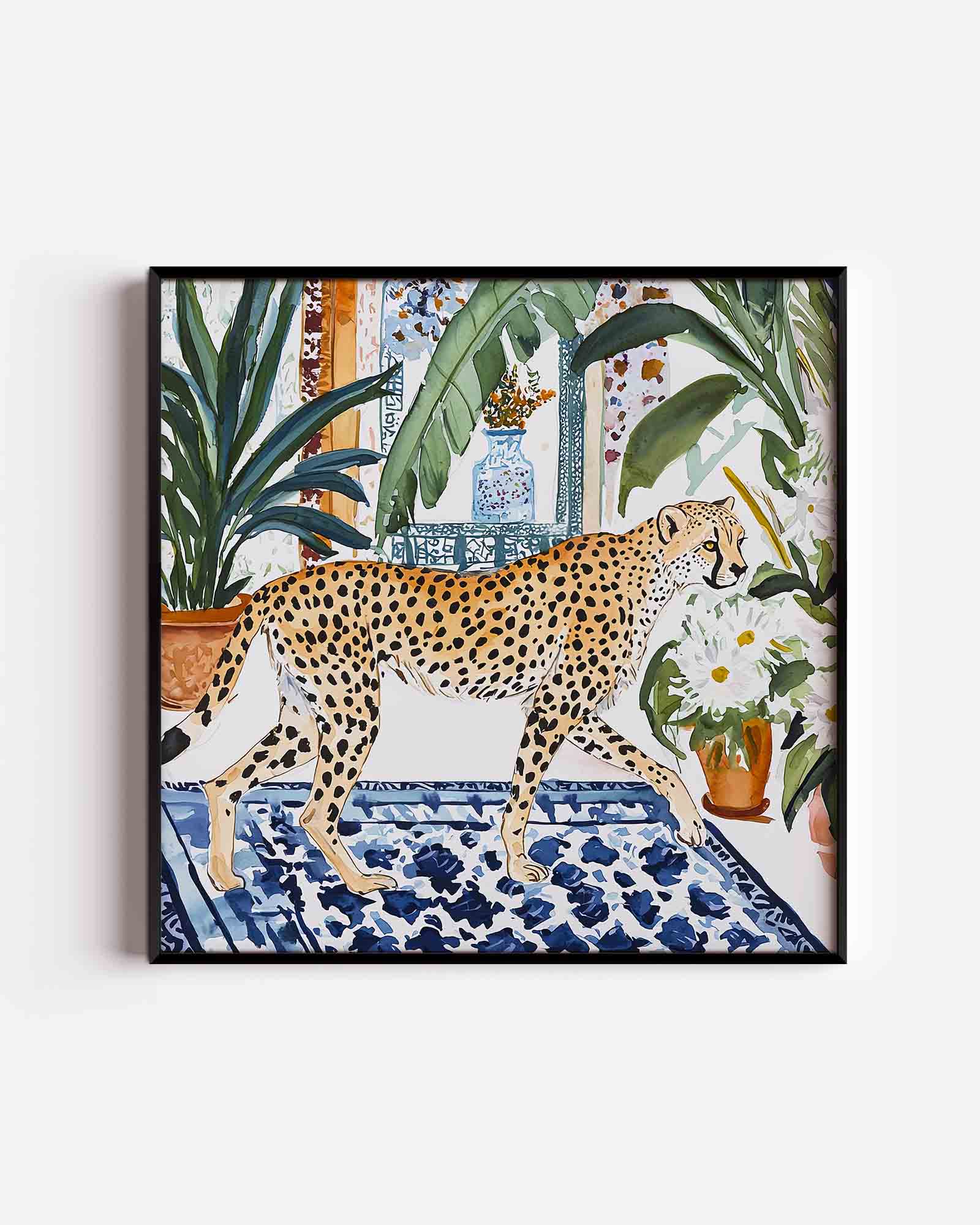 Luipaard en planten Poster