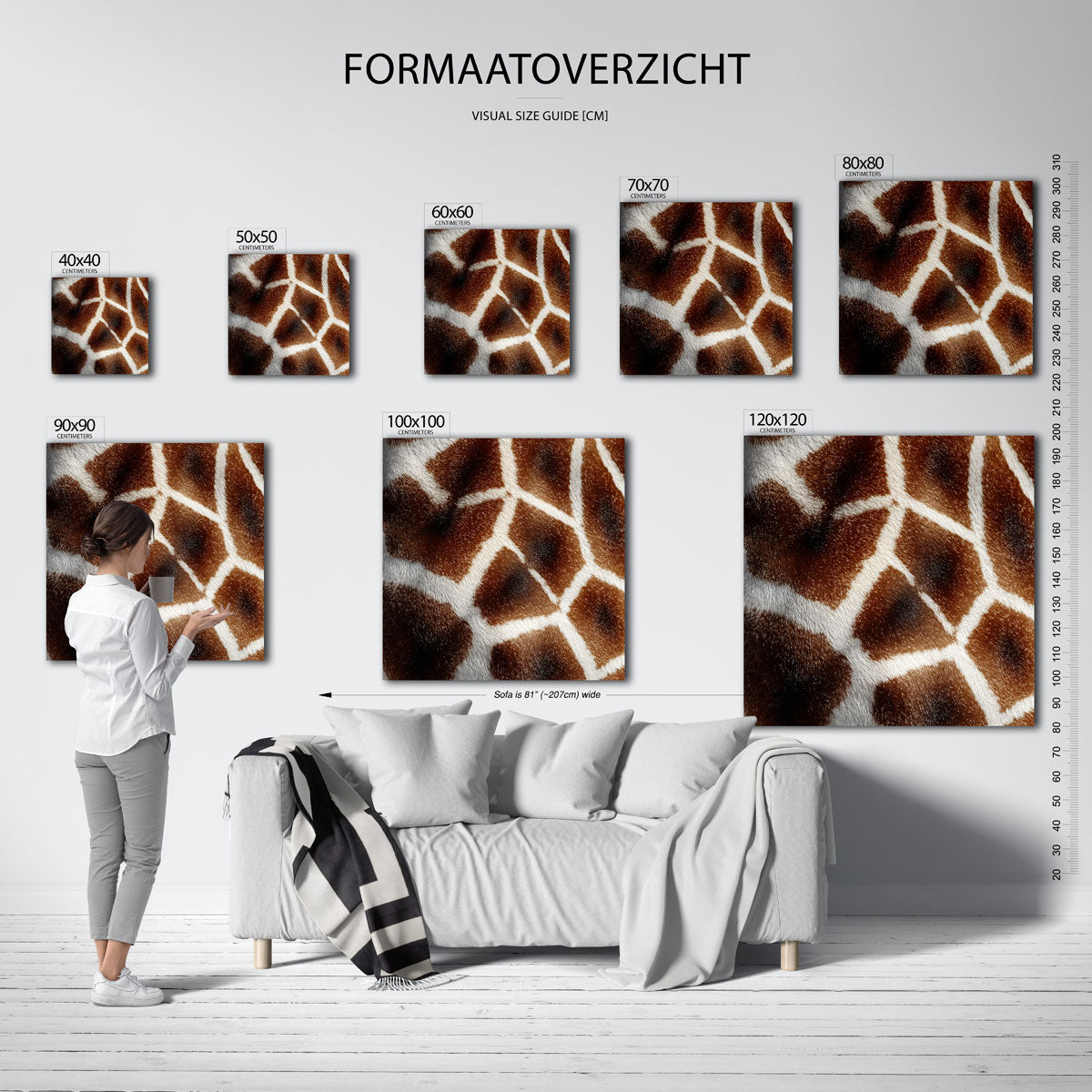 Giraffe patroon Poster