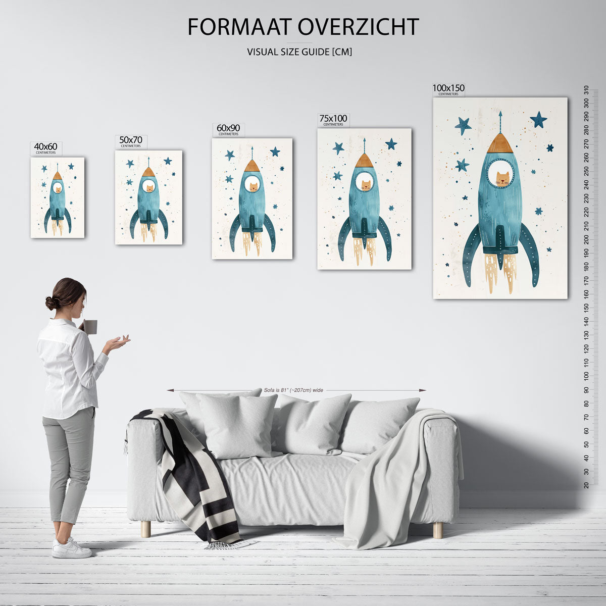 Dromerige ruimteraket Kunstwerk