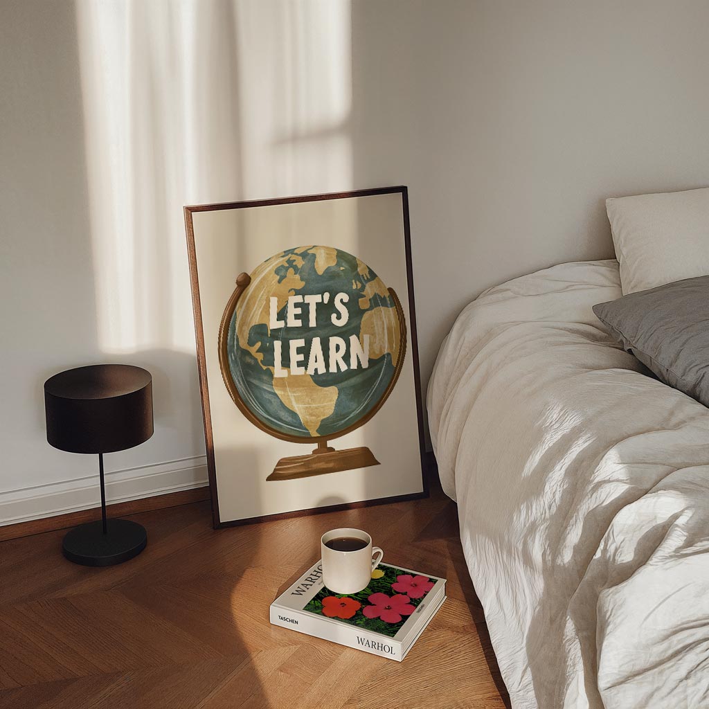 Wereldbol Inspiratieposter-WallArtistic