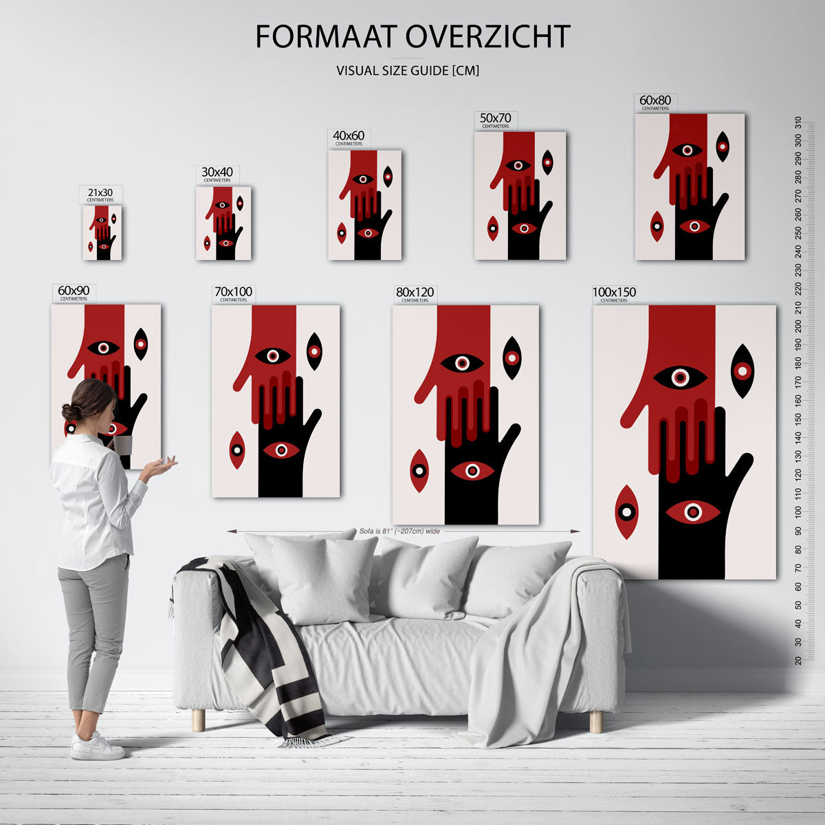 Handen en ogen Poster