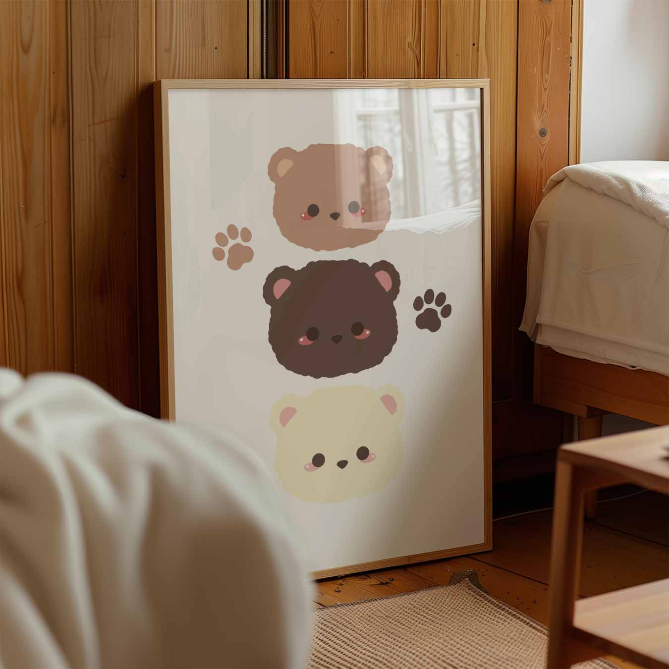 Schattige Beertjes Wandposter-WallArtistic